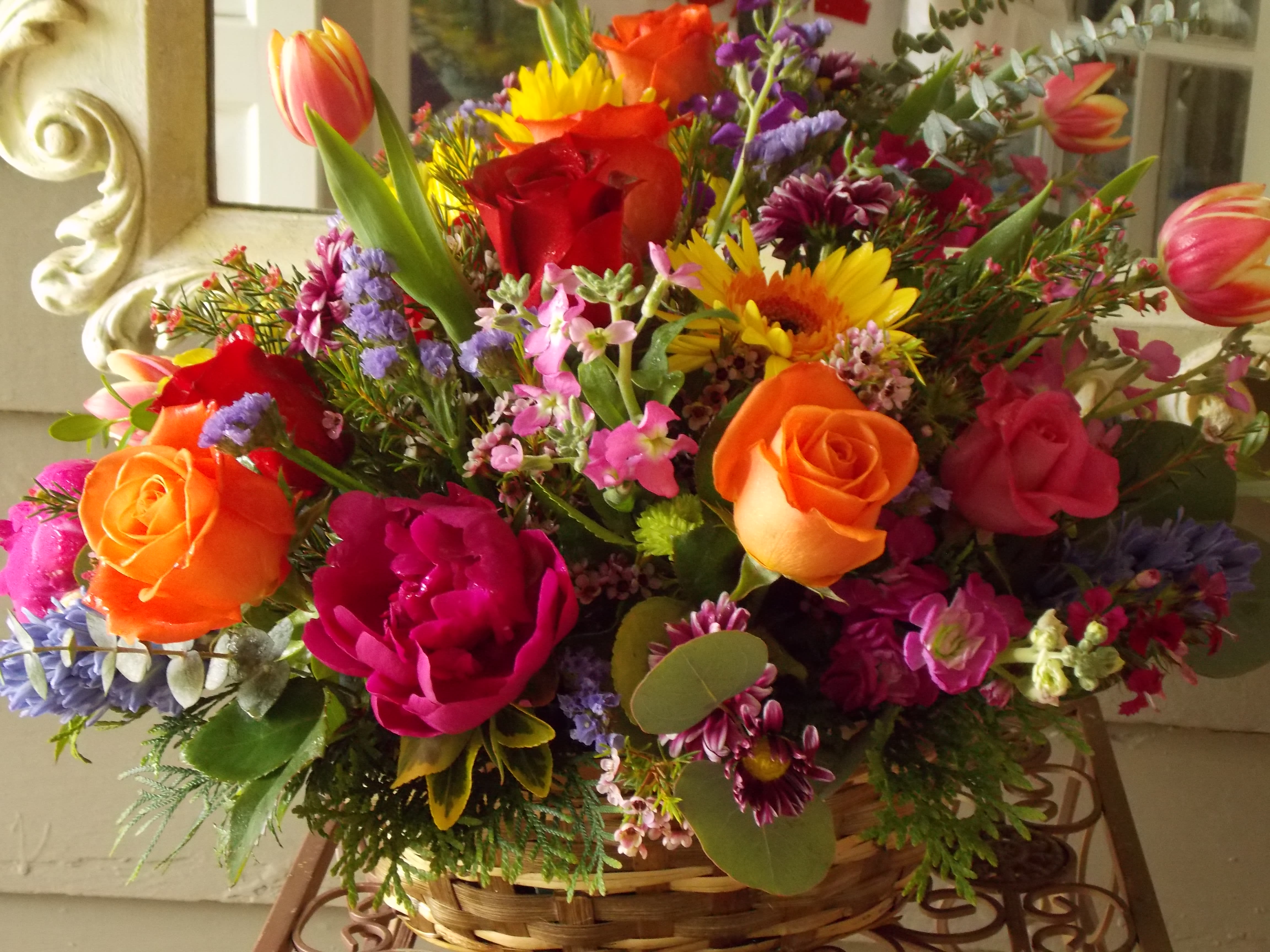 Happy Basket! - Pretty Mixed Florals