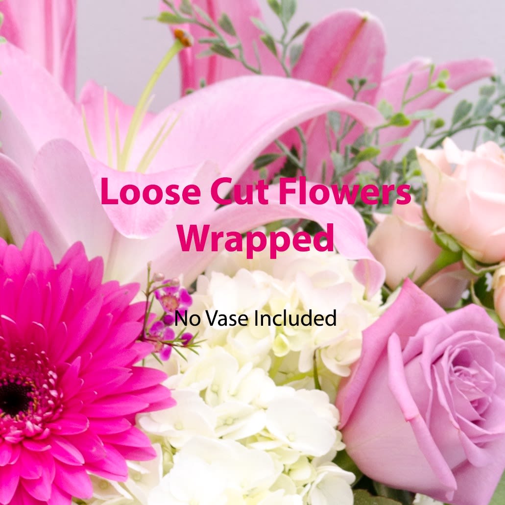 Loose Cut Flowers Wrapped (no vase) in Syracuse, NY