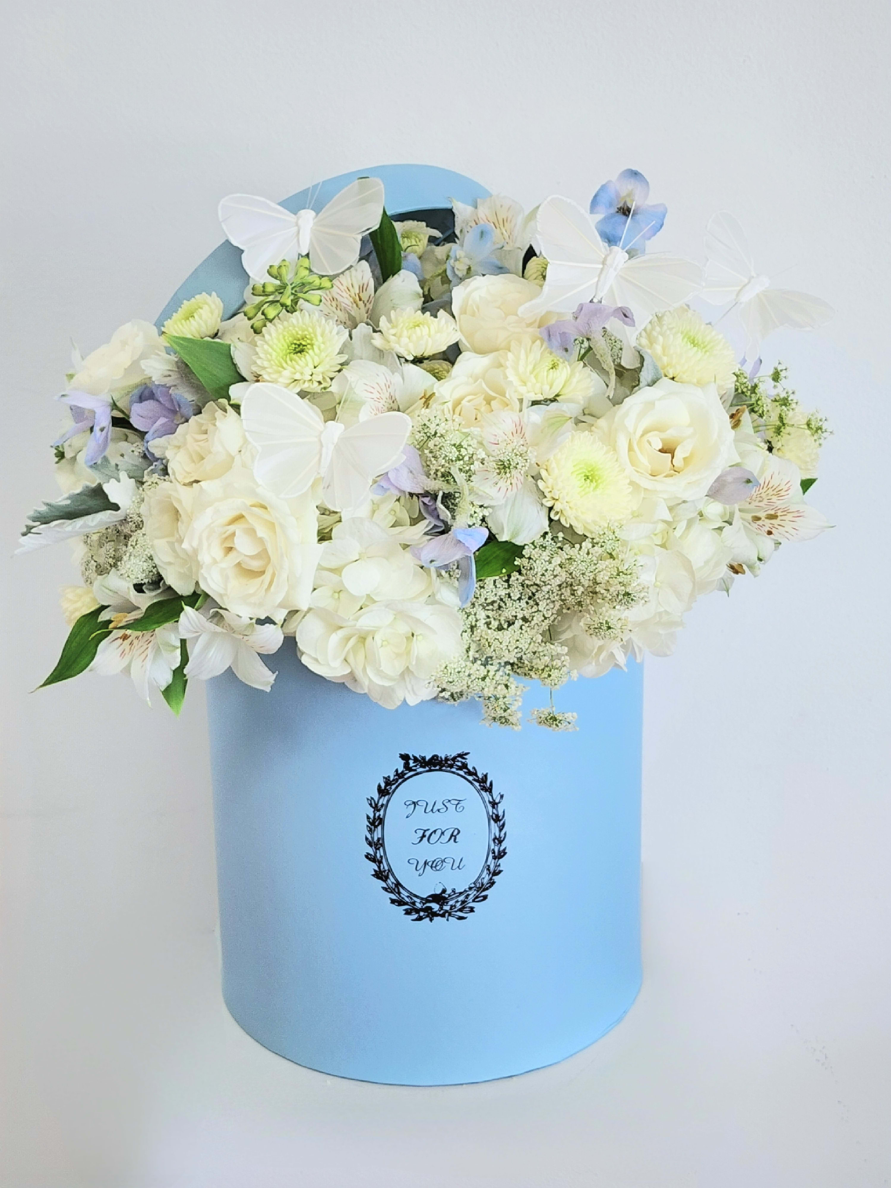 Blue Flower Box by Chita's Floral Designs