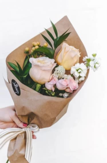 Delivered Paper Wrapped Bouquet
