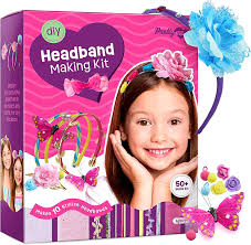 Pretty Me Headband Making Kit - The Greatest Headband Making Kit: Tap into your inner fashionista and design ten beautiful headbands to match any outfit for any occasion. Design all headbands yourself, or throw a party and invite your friends to create along with you! Unleash &amp; Spark your Creativity: Mix and match colors, accessories, ribbons, trims, flowers, and more to put your unique fashion spin on your outfits. Follow along with the illustrated step-by-step guide for inspiration and tips. Complete 50+ Piece Craft Kit - Includes EVERYTHING you need: 10 satin headbands, 2 wide ribbons, 2 wide mesh ribbons, 6 thin ribbons, 4 ribbon trims (gold leaf, butterfly, gold and silver sequins), 2 large faux fur pom poms, 6 small faux fur pom poms, large flower, 6 foam flowers, 6 mesh flowers, butterfly, assorted rhinestones, 2 felt loop fasteners, string, glue, instruction booklet.