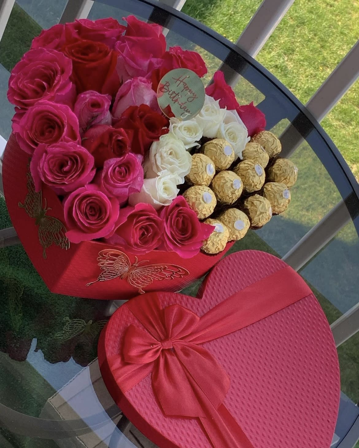 Pink,red,and white roses by lav.ishbouquets - A classic red rose ,white, and pink bouquet. The perfect for any formal event including proms, birthdays you can also say I love you with this beautiful arrangement.