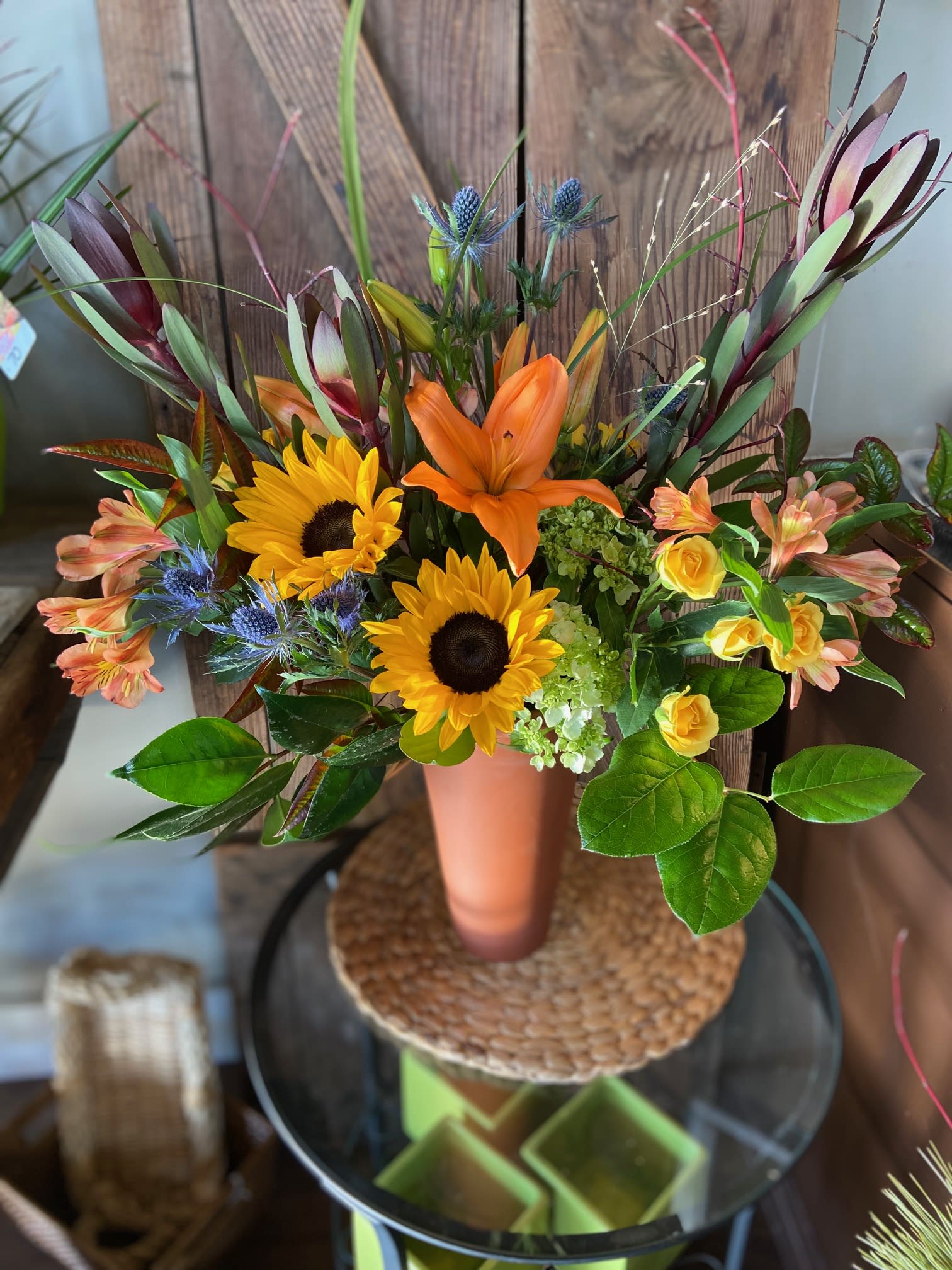 Summer Dreams - Bring Summer Inside to Someone!  Assortment of Blooms Arranged With Summer in Mind.