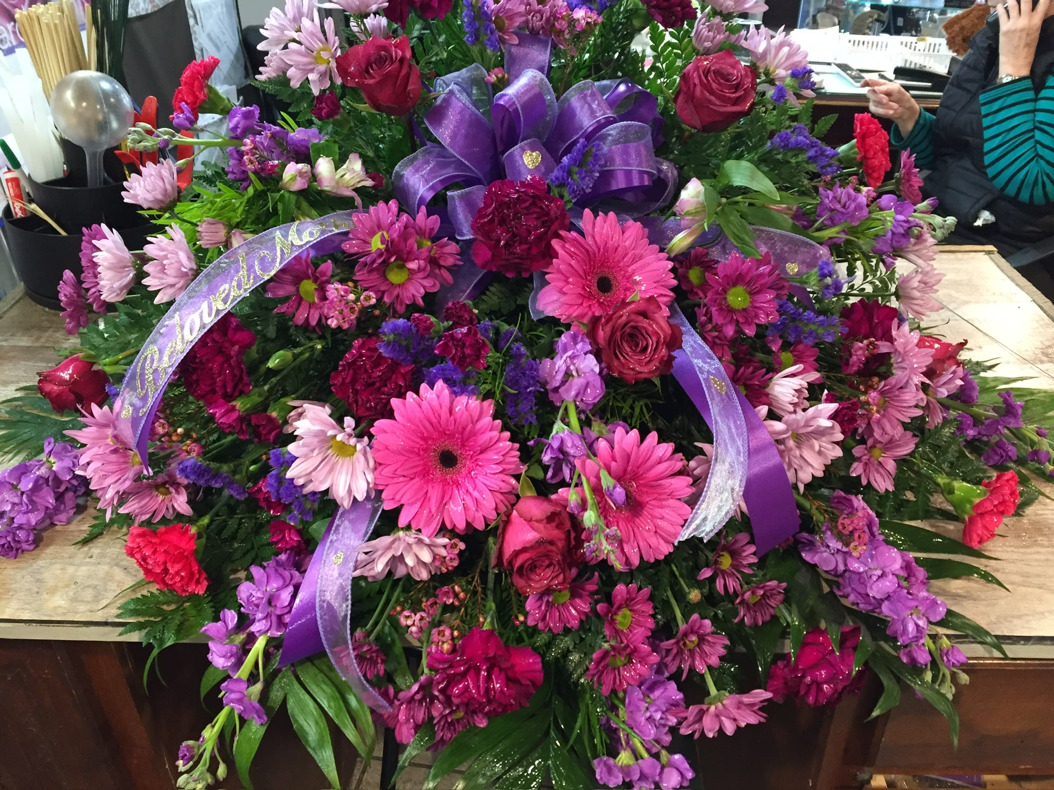 Purple paradise  - A beautiful display of hot pink and bright purple blooms 