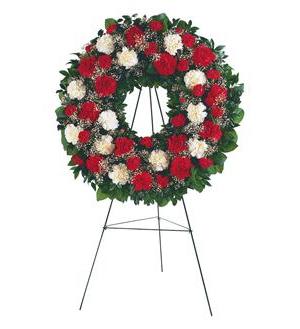 Red, White and Green Wreath W/He Filled All The Stockings - Small —  Kittie's Warriors Foundation