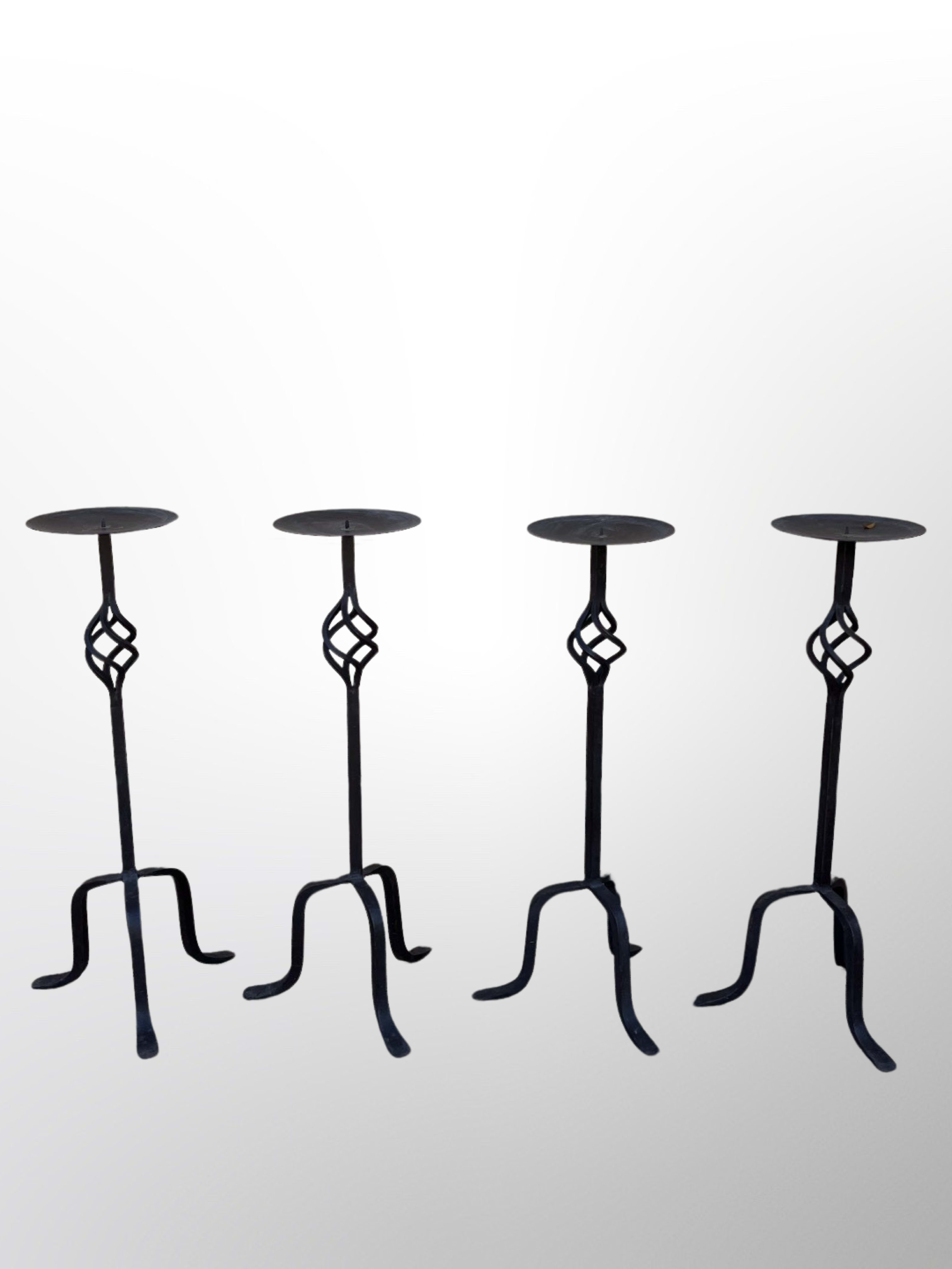 Tall Candle Stands - 4 Iron Tall Candle Stands