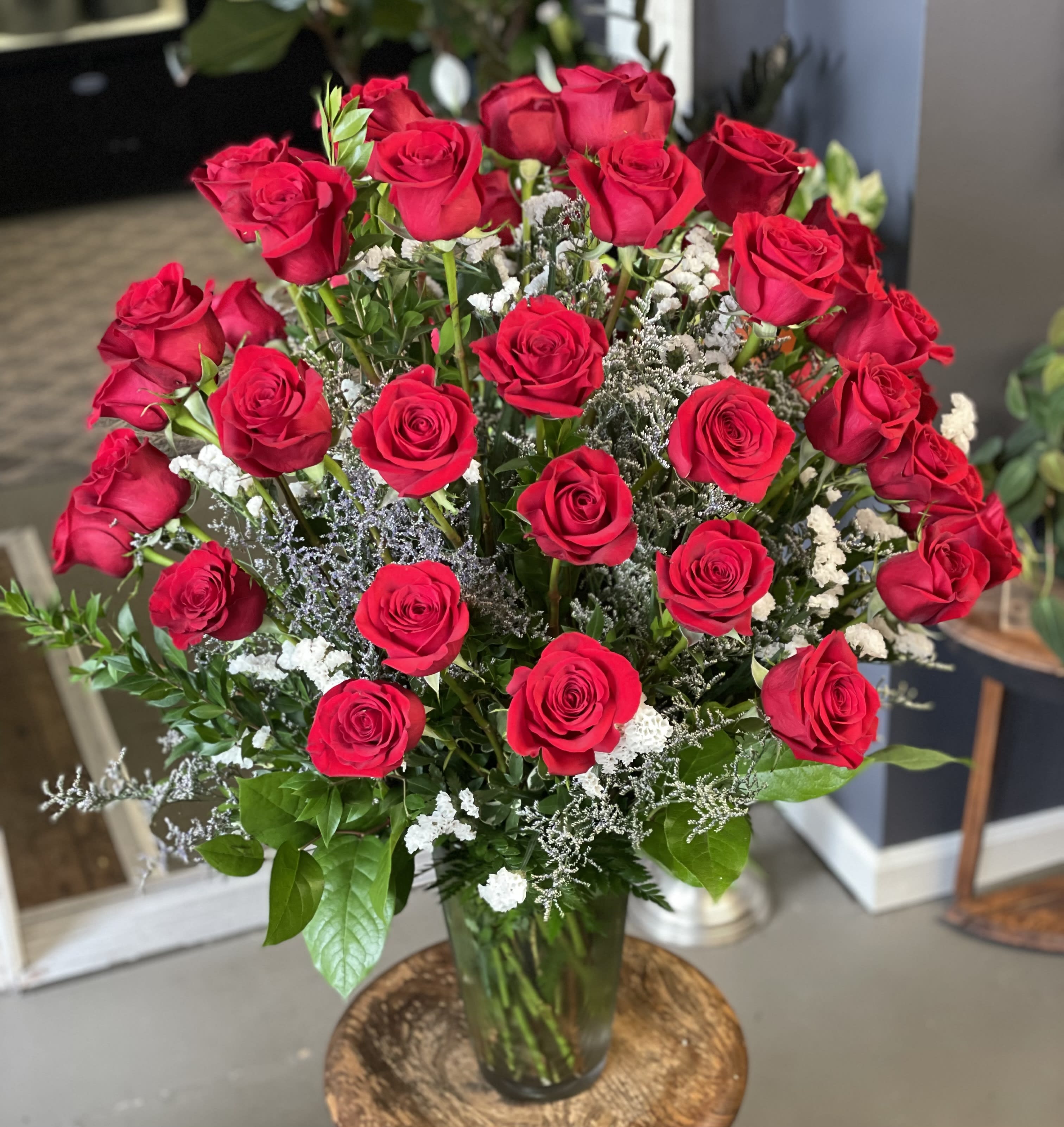 50 Long Stemmed Red Roses in Lebanon, OH Flowers from the Rafters