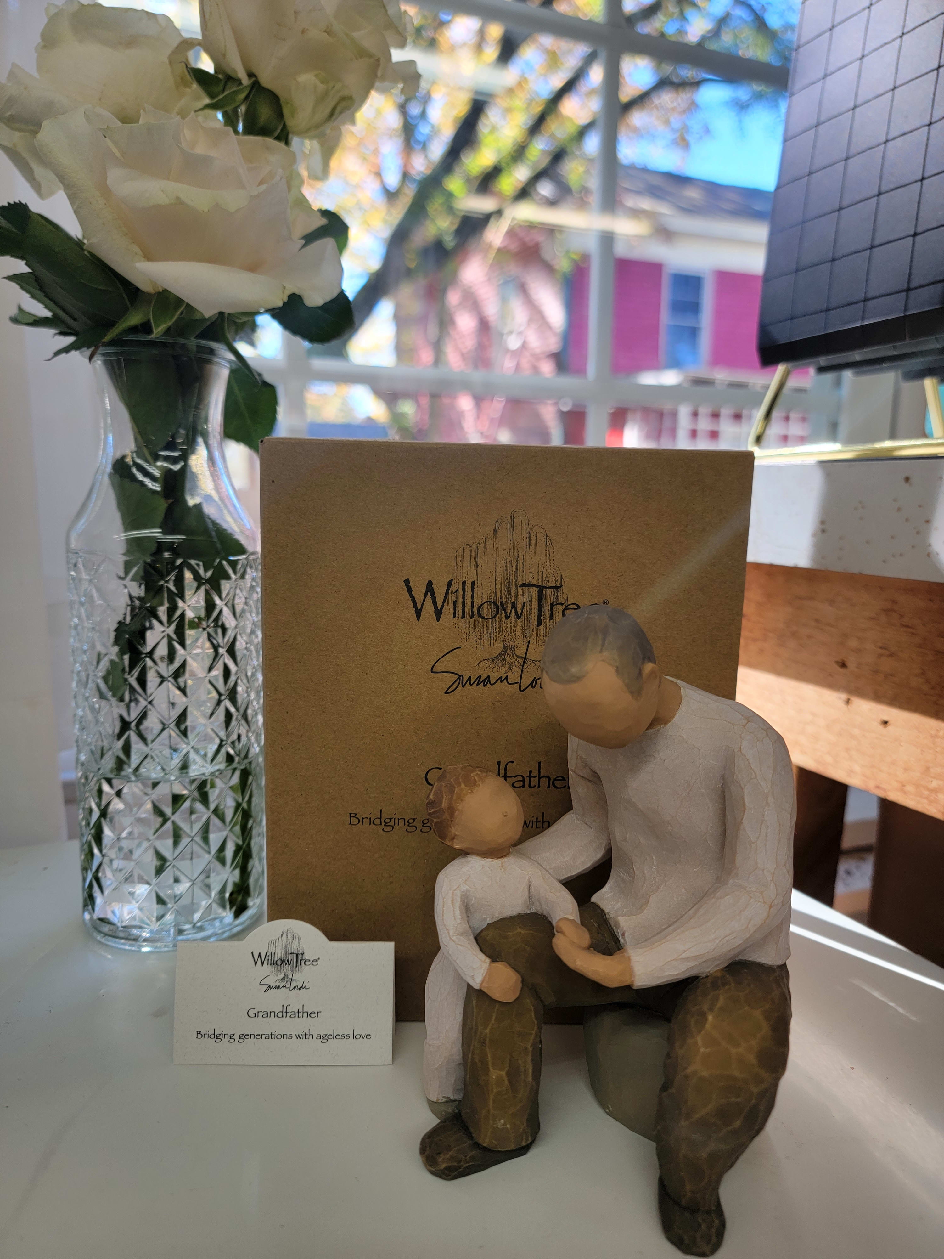 Willow Tree-Grandfather - Incredible gift for many occasions. Our Willow Tree collection can be sent to a home, business or funeral service. &quot;Grandfather&quot; ..Bridging generations with ageless love.