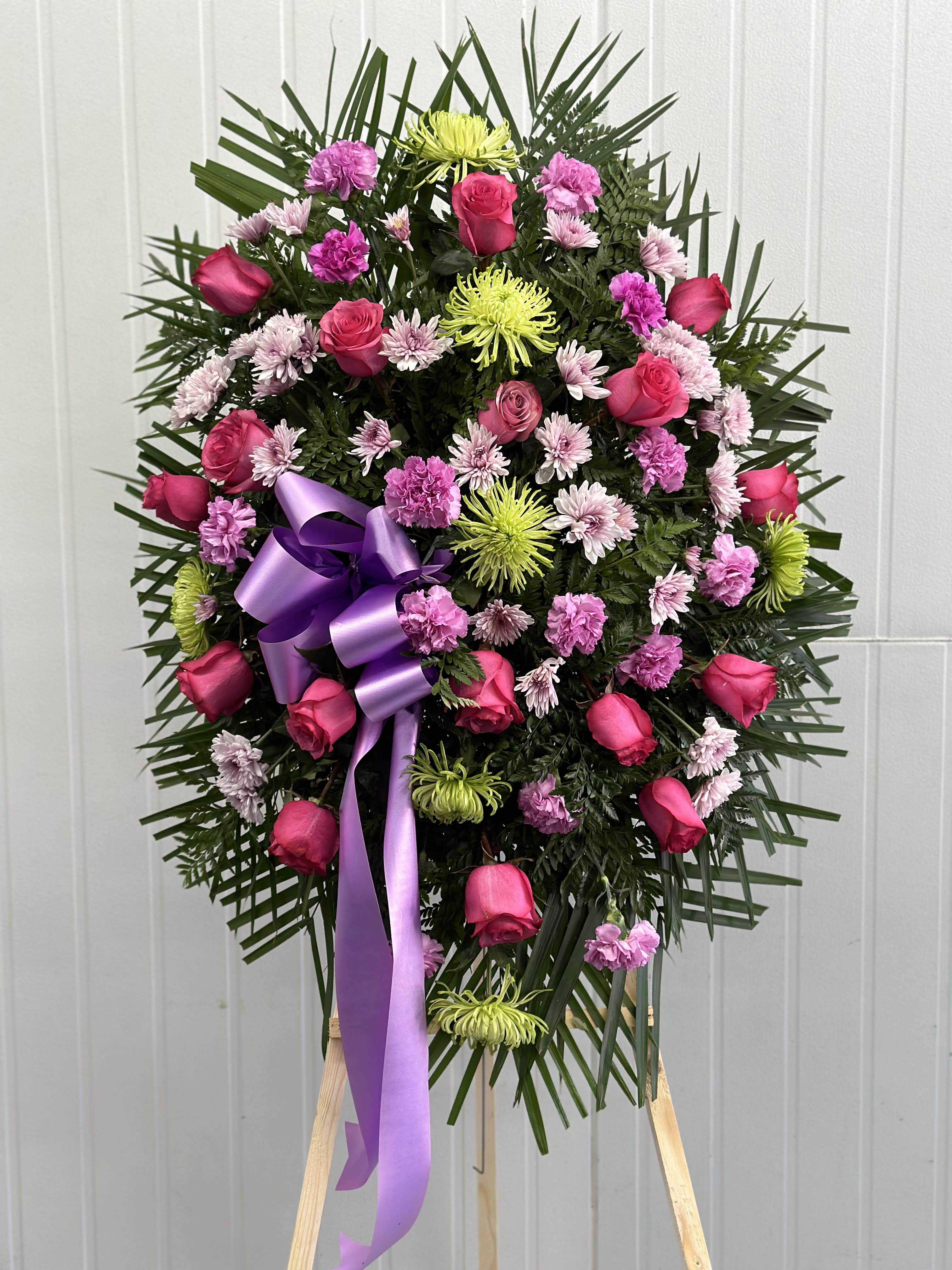 Path Of Light Standing Spray Path Of Light Standing Spray - This colorful and bright spray is representative of a life lived to its fullest.