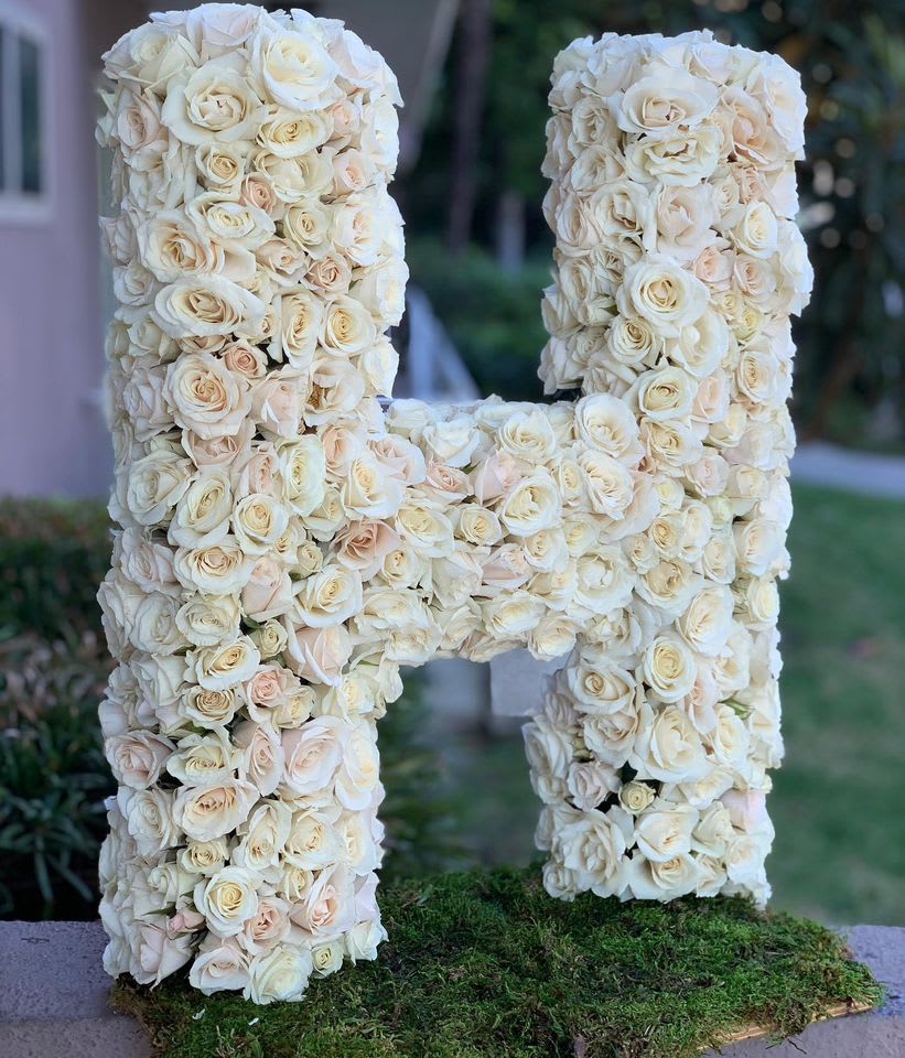 Customized Floral Letter by Laazati - Customized Floral Letter by Laazati This customized 20 Inch tall floral letter or number is perfect for a bridal shower, wedding decor, baby shower, nursery decor, personalized gift, birthday party, photo shoot prop, or for an event! CHOOSE your color theme! *Upon purchasing, please write in the In the &quot;Special instructions&quot; color theme of your choice and letter or number you like to order. We need One (1) day advance notice.  PLEASE NOTE: Due to the handmade nature of this item and flower availability, it may not look identical to the photo. We will try our best to use the exact colors and flowers, when possible, to re-create a specific look. Each arrangement recreated this item description will not be identical to this image. The Flowers may be substituted for another type of flowers at the same value or grater. All Sales Are  Return Policy  All of our sales become final when order gets delivered and signed for. There will be no refund or exchange after delivery. 