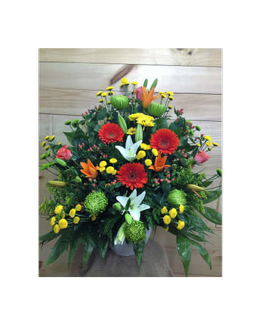 Joyous Harmony Joyous Harmony - Beautiful arrangement of yellow green orange and white that comes together is perfect harmony. FCF-401