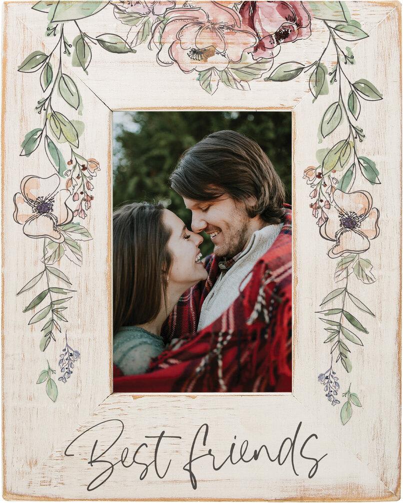 Best Friends Frame - Life is full of precious moments worth remembering - weddings, vacations, get togethers, and more. This frame accentuates these memories by pairing photos with artistic embellishments and a lasting sentiment.  Size: 7.75&quot;W x 10&quot;H x 0.5&quot;D