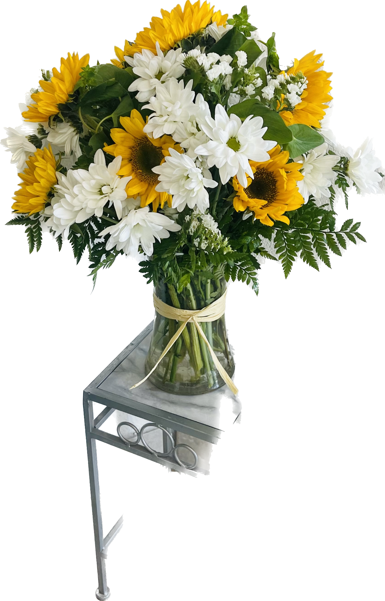 Sunflower surprise Sunflower surprise - A bouquet with sunflower and white daisies accent with fillers to make sure to surprise that special love one.