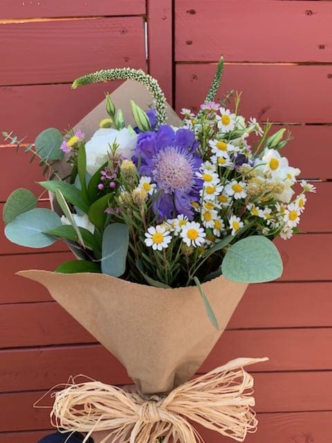 Wild Flowers Bouquet  - Seasonal wild flowers arranged in a bouquet (no vase).   Please note, bouquet may slightly differ from photo as seasonal wild flowers are used. 