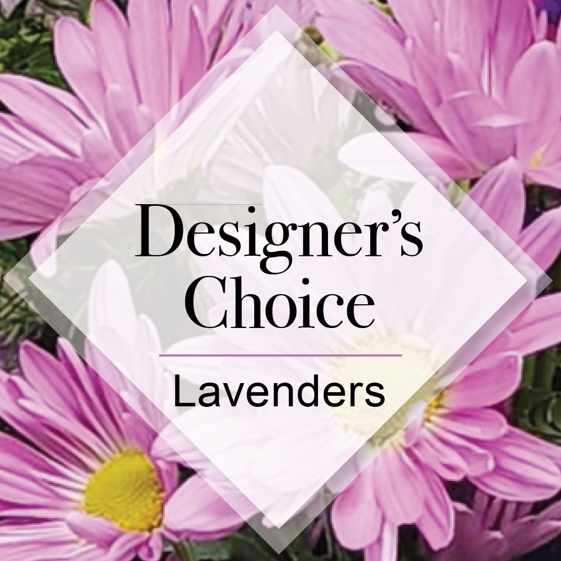 Designers Choice Lavender - A selection that will be predominately the color that you have chosen with accents and greenery to compliment. The designers have the flexibility to create something unique and beautiful for you and is often the best value for you. If you have specifics you would like to request please include in the comments / special instructions area when placing your order.