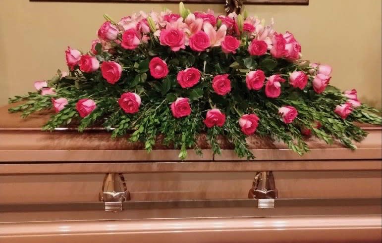 pink goodbye pink goodbye - hot pink roses, greenery