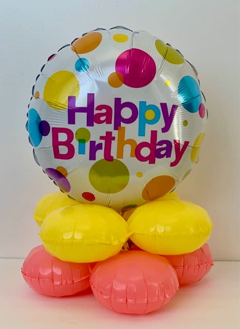 Birthday balloon bouquet *no helium - We can customize this Balloon Quad for any occasion.  Please put occasion and colors theme in special instructions.