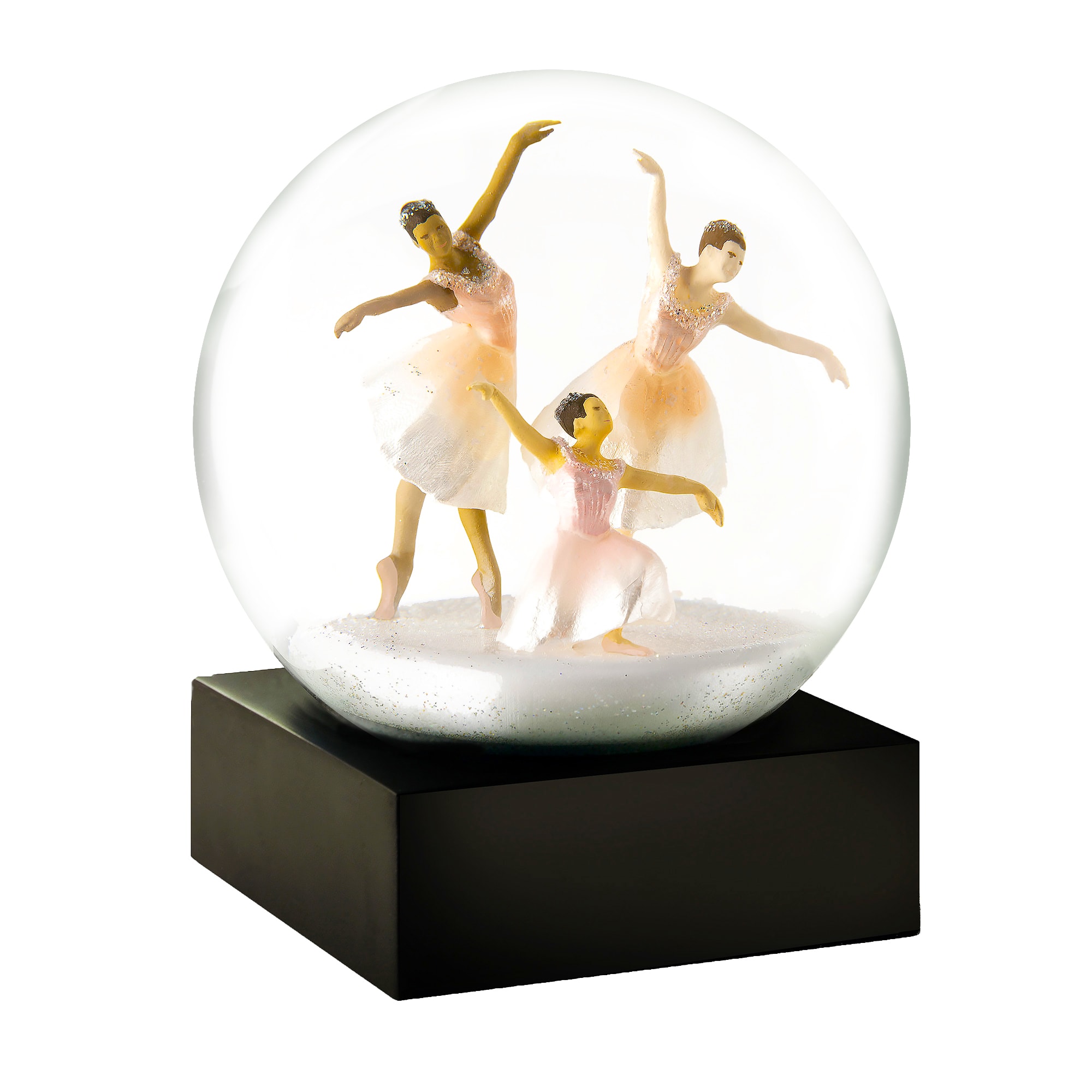 3 Dancers Snow Globe - Reminiscent of another illustrious trio, the Three Graces, these dancers epitomize elegance, beauty, and delight. Emerging from a sparkling flurry, the ballerinas are poised to take off and move gracefully to the Nutcracker’s Dance of the Reed Flute—or perhaps just the faint percussion of the falling snow.