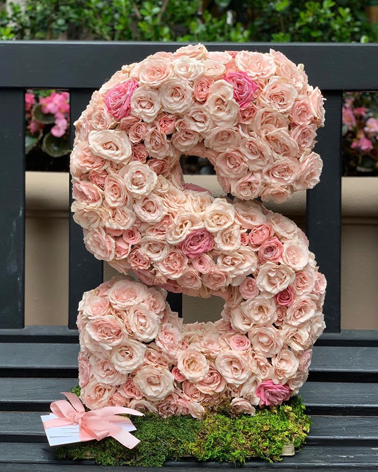 Customized Floral Letter or Number by Laazati - This customized 20 Inch tall floral letter or number is perfect for a bridal shower, wedding decor, baby shower, nursery decor, personalized gift, birthday party, photo shoot prop, or for an event! CHOOSE your color theme! *Upon purchasing, please write in the In the &quot;Special  instructions&quot; color theme of your choice and letter or number you like to order.  Each arrangement recreated this item description will not be identical to this image. The Flowers may be substituted for another type of flowers at the same value or grater. All Sales Are  Return Policy  All of our sales become final when order gets delivered and signed for. There will be no refund or exchange after delivery.   We need One (1) day advance notice.   PLEASE NOTE: Due to the handmade nature of this item and flower availability, it may not look identical to the photo. We will try our best to use the exact colors and flowers, when possible, to re-create a specific look.