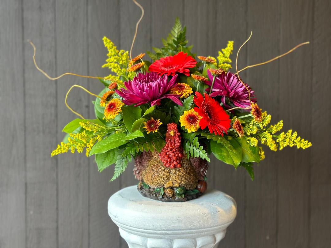 Turkey centerpiece by Woodmans Florist LLC