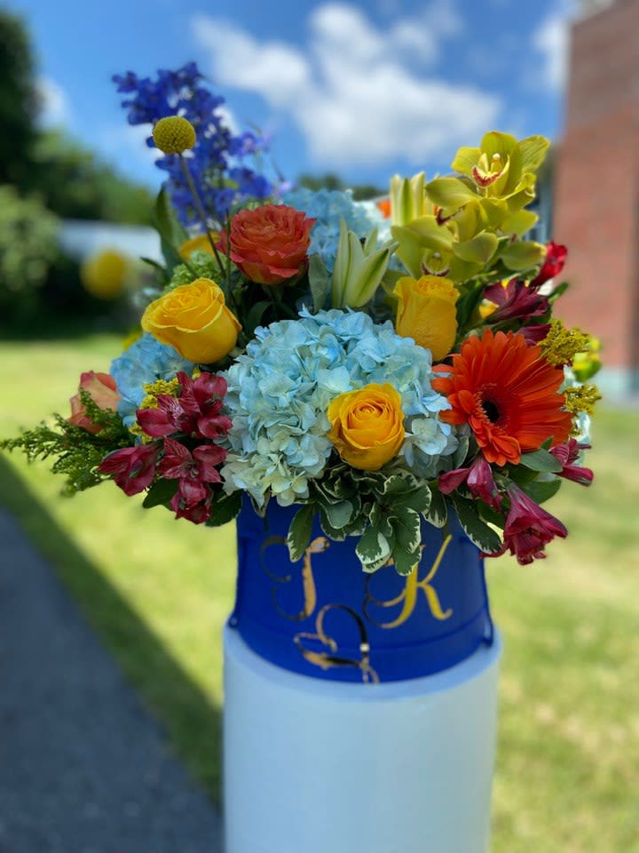 Touch of Class By Bloom By Nancy - Hydrangea, Roses, Orchids, Gerber daisy,  Alstromeria