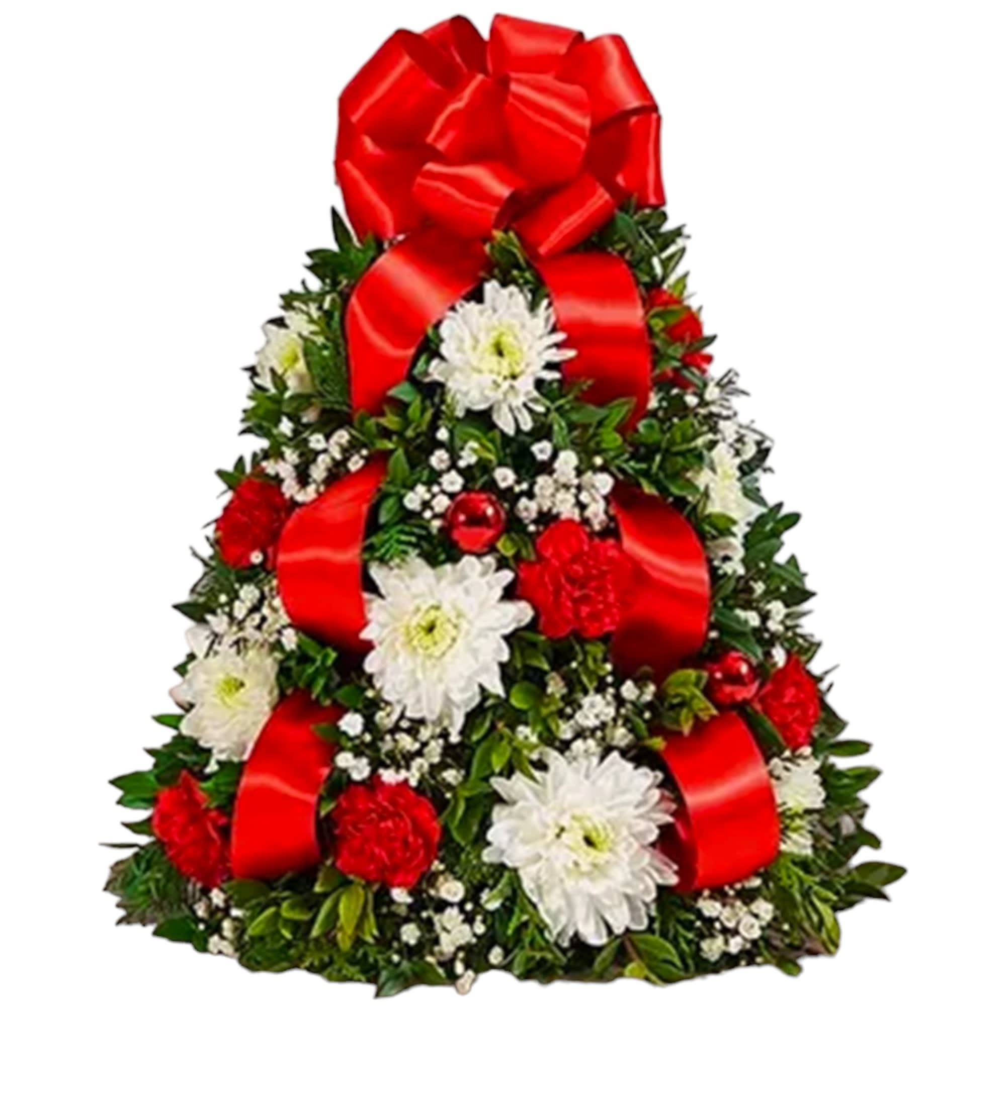 Holiday Flower Tree Arrangement