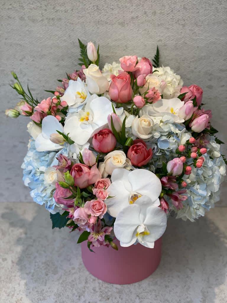 Pretty Flowers in Box - Standard - Your order will be arranged approximately as shown on our website.