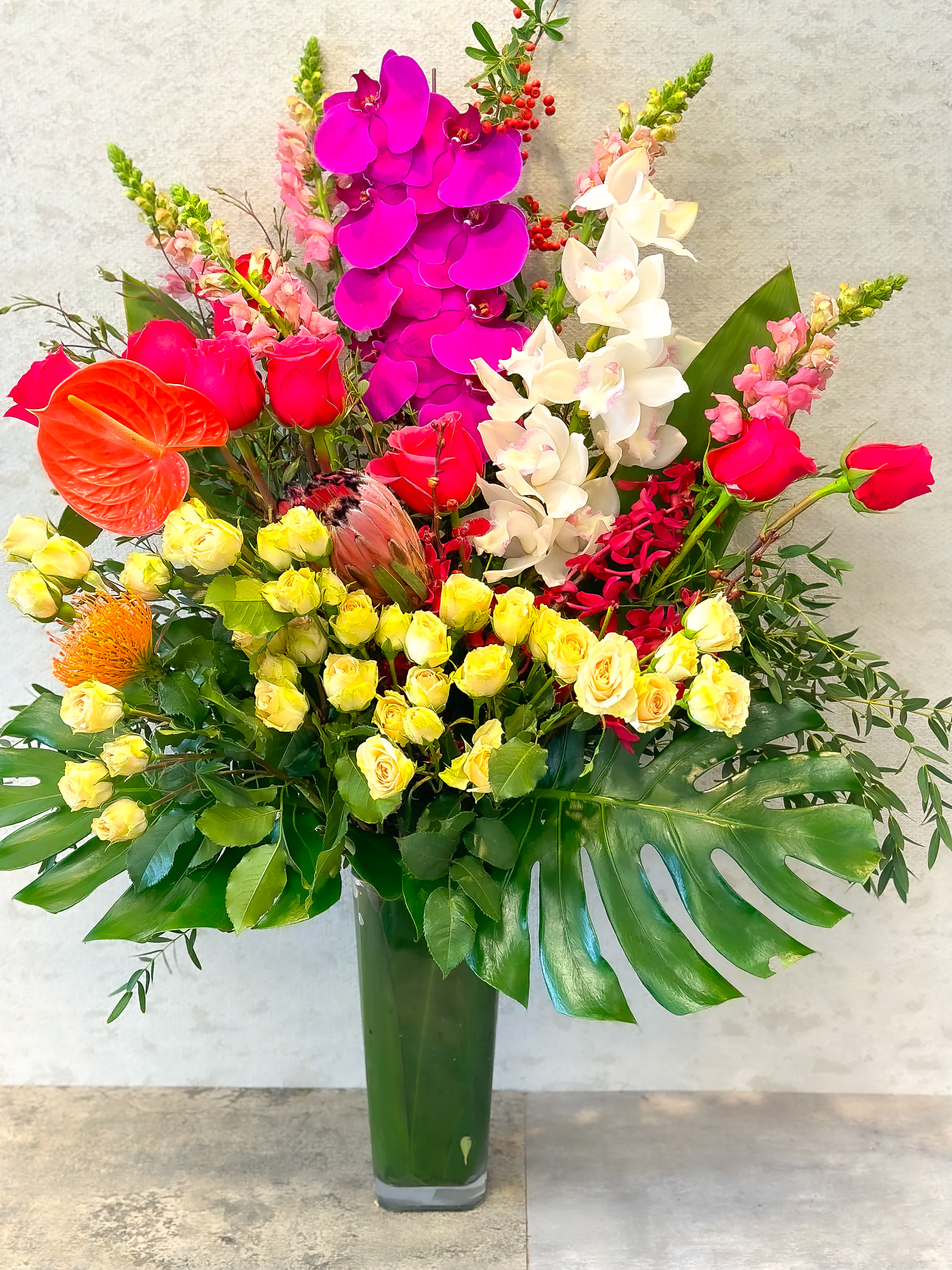 Tropical Tall Arrangement  - Standard - Your order will be arranged approximately as shown on our website.
