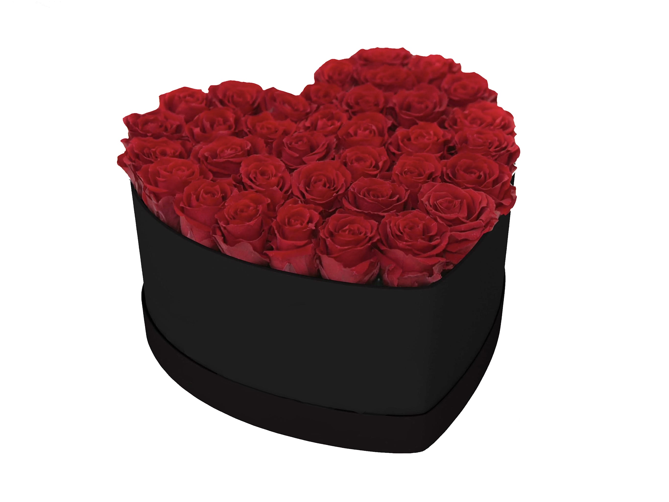 Red Rose Heart Box Red Rose Heart Box - Premium red roses in a large heart box. Available in any color rose Black pink or white available.