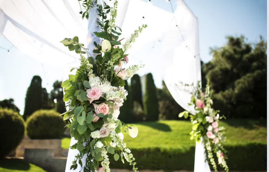 Pink and Lavender wedding Pink and Lavender wedding - Single blush pink and lavender wedding floral arch arrangement