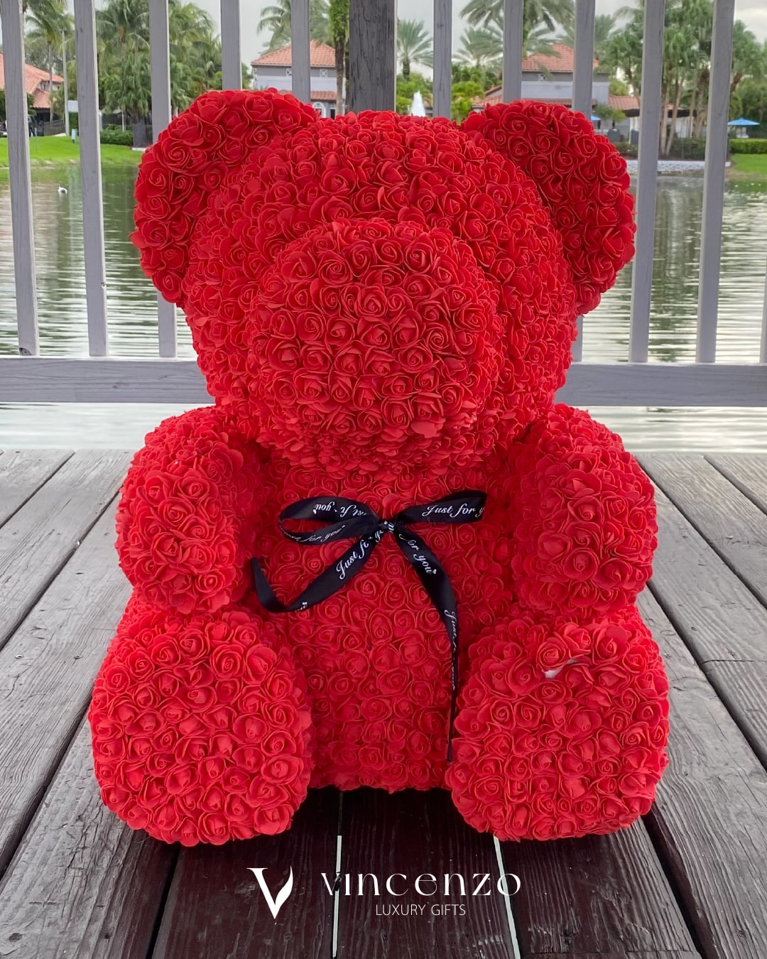 Big red teddy bear hotsell