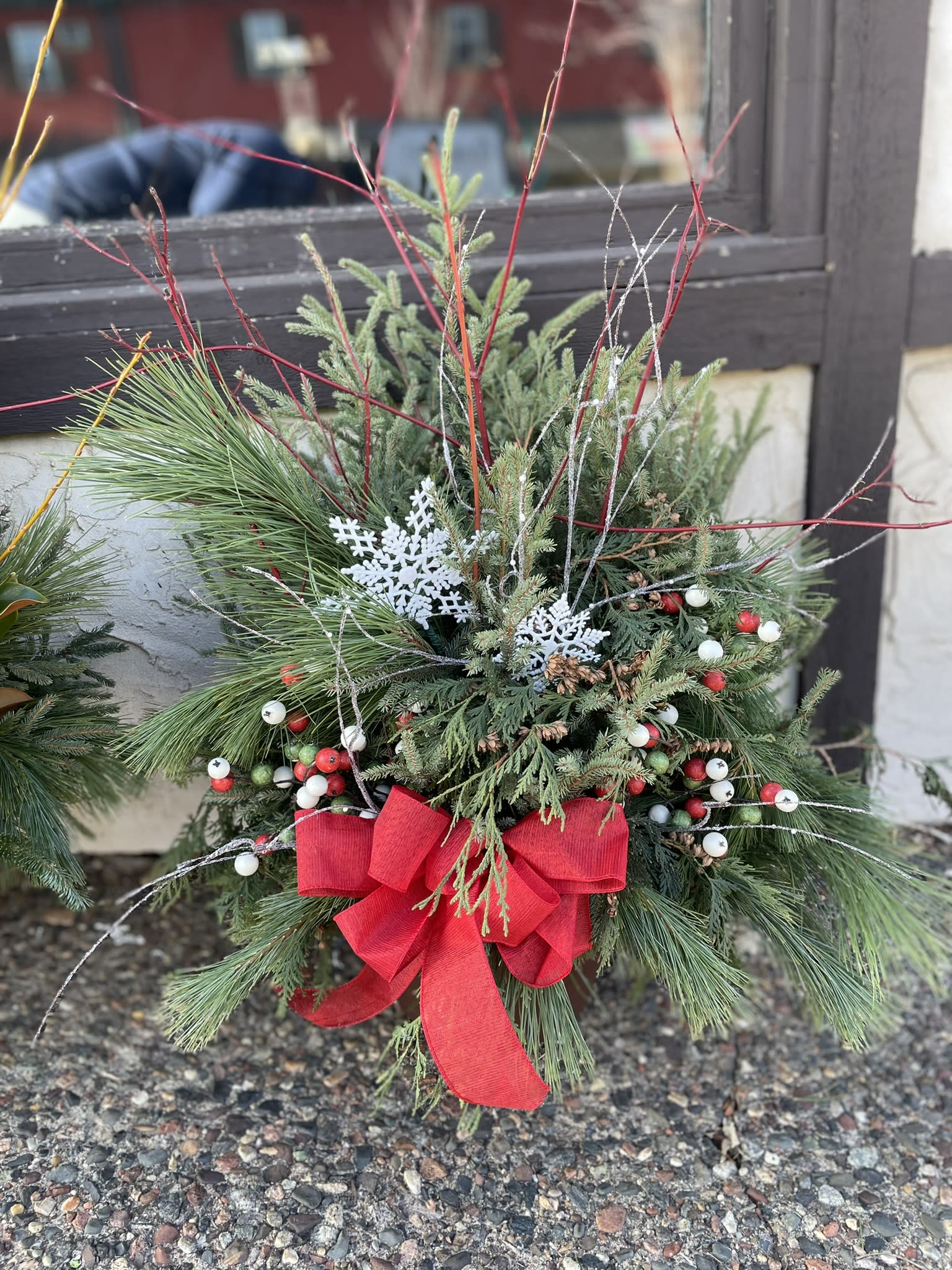 Holiday/Winter Porch Pot in Monticello, MN Queen Bee's Gardens & Floral