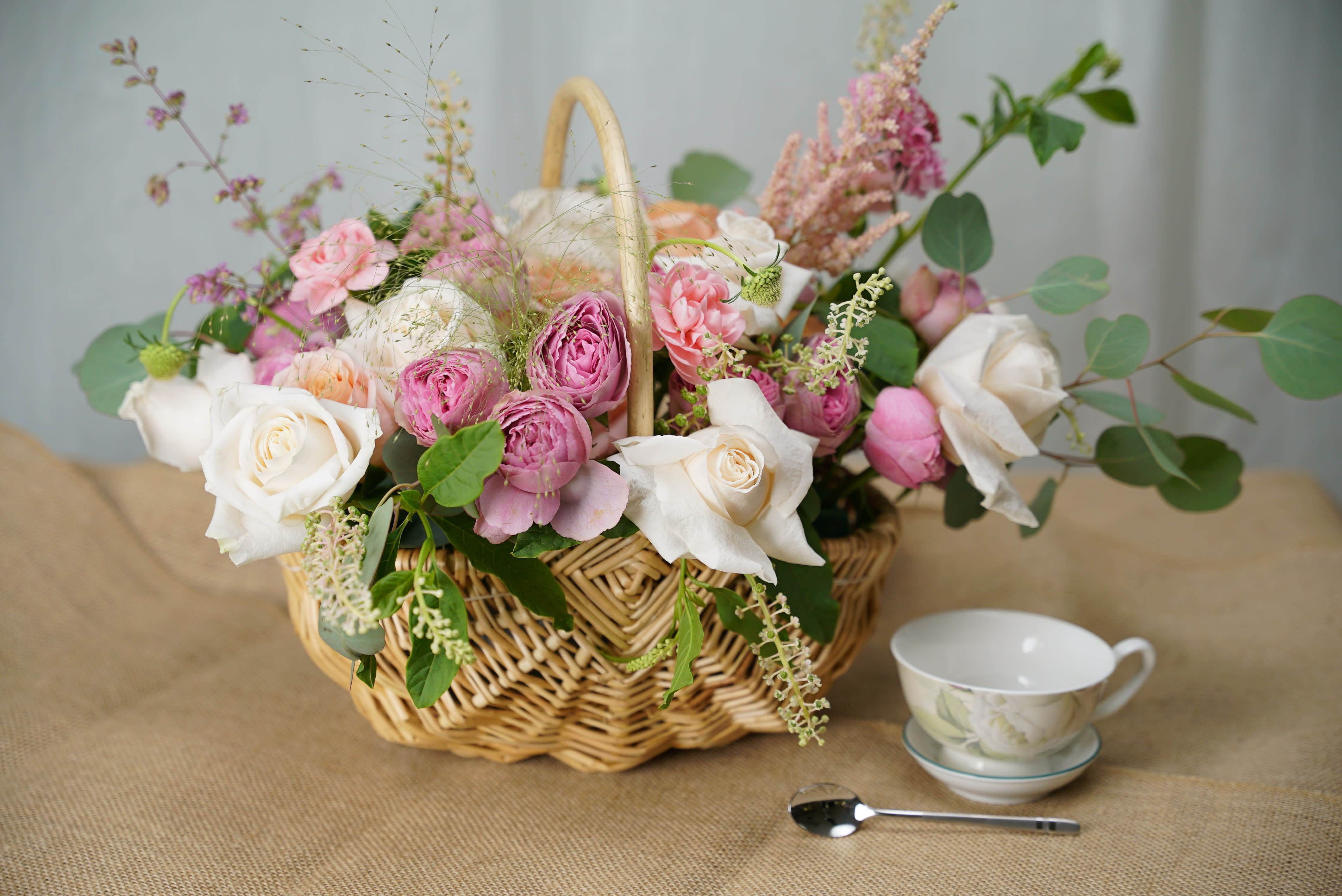 Floral basket on sale