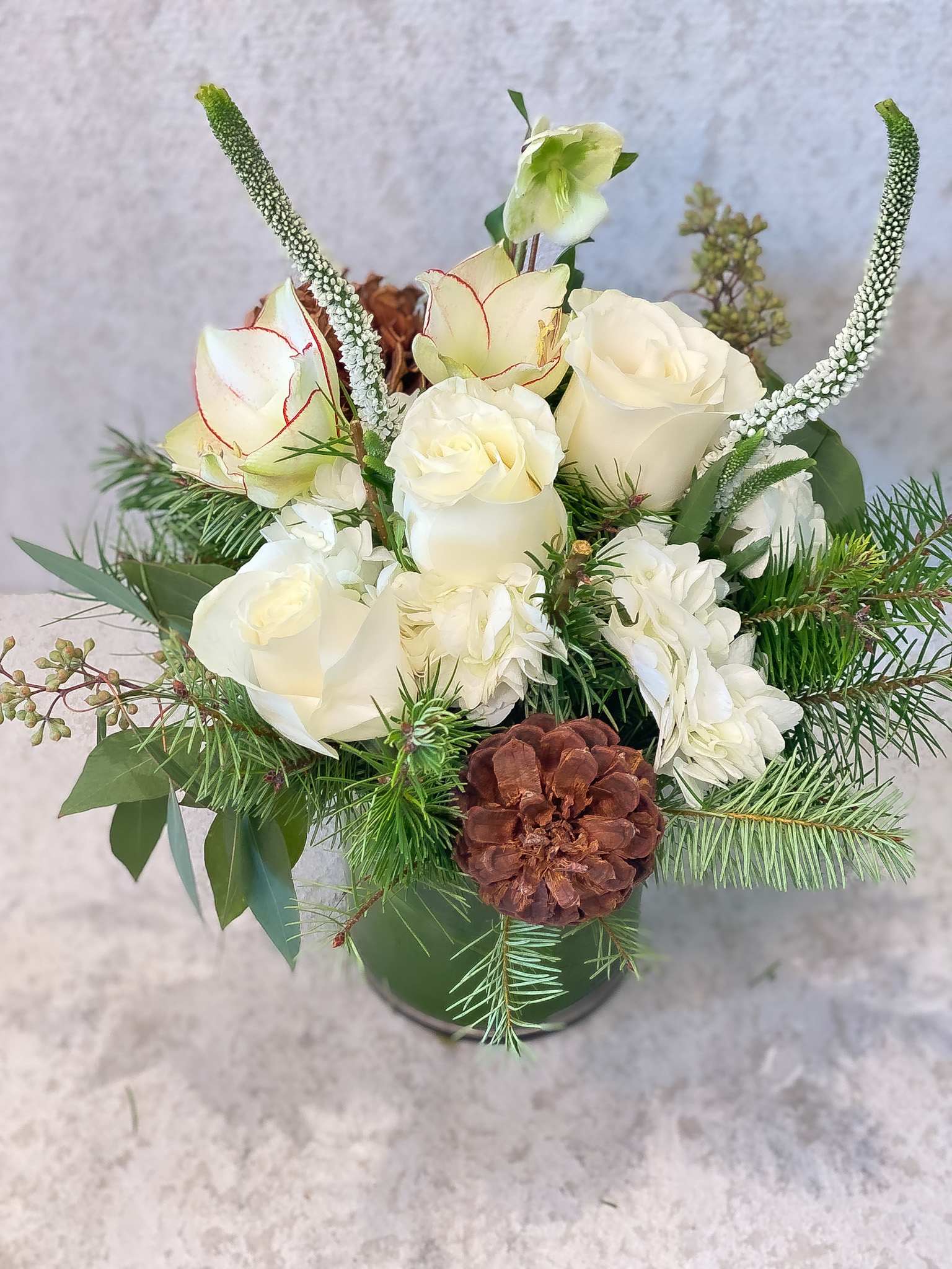 White Christmas Arrangement - Standard - Your order will be arranged approximately as shown on our website