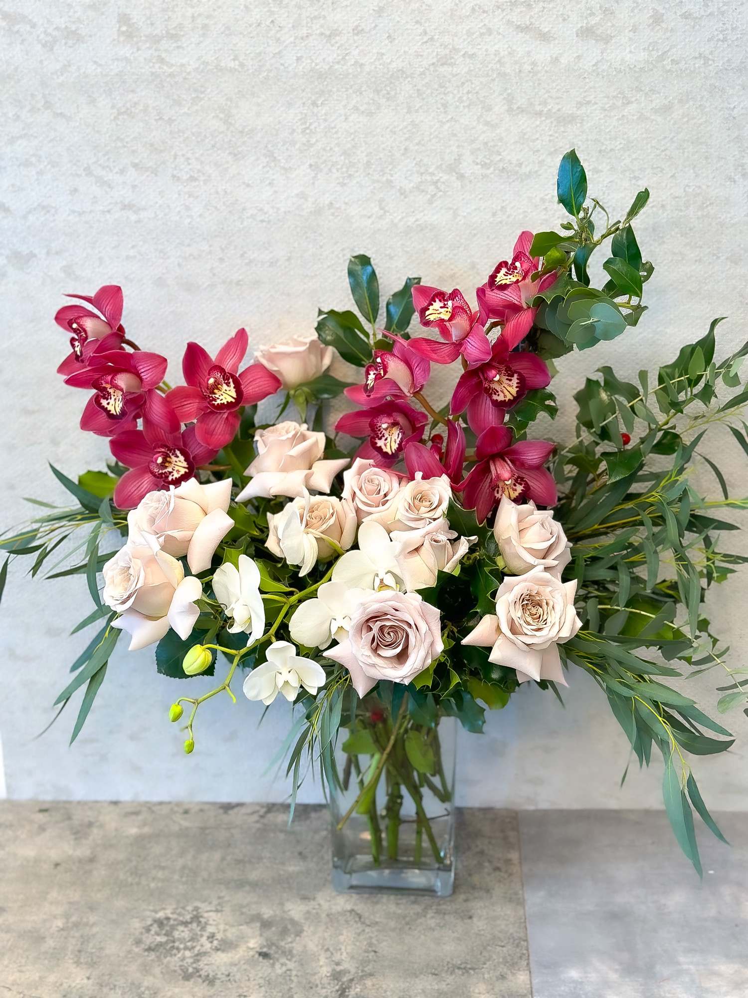 Luxury Orchids in Vase  - Standard - Your order will be arranged approximately as shown on our website.