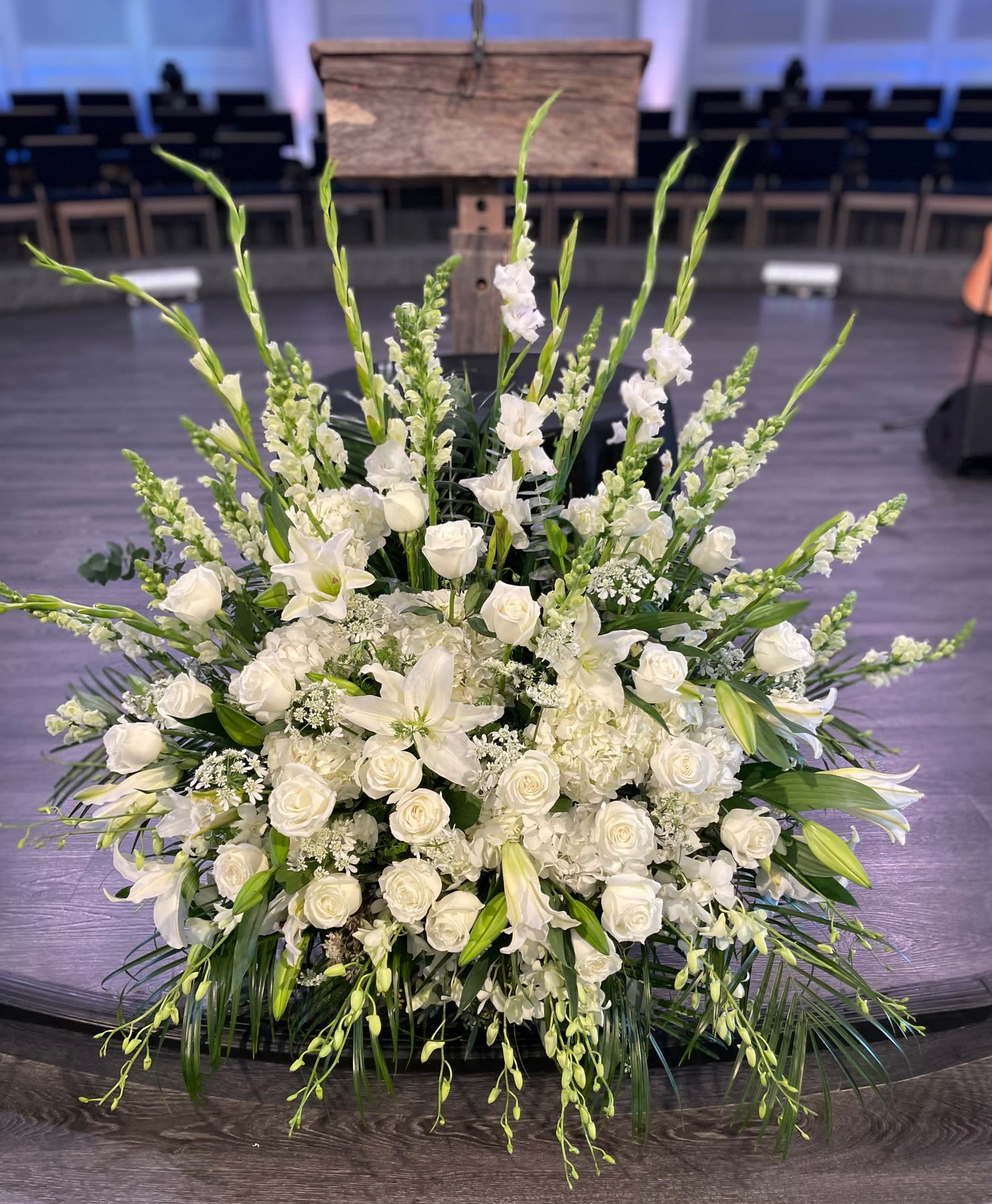 majestic white  - collection of all white flowers