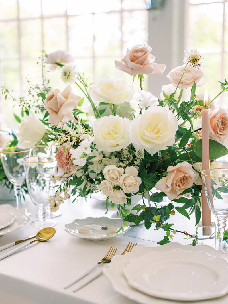 WEDDING DÉCOR &amp; DESIGN 350-500 Guest Count - Elevate your wedding day with enchanting decor that transforms your celebration into a dreamlike tableau of love and romance. Our curated wedding day decor is a symphony of elegance and personalization, creating an ambiance that mirrors your unique love story.  Picture the scene: delicate drapery, ethereal fairy lights, and lush floral arrangements that capture the essence of your chosen theme. Whether you envision a classic and timeless aesthetic or a modern and chic vibe, our wedding day decor is designed to enhance the beauty of your chosen venue.  Every detail is thoughtfully considered, from the meticulously arranged tablescapes adorned with fresh blooms to the carefully selected linens and chair covers that complement your color palette. Our team works tirelessly to ensure that every element aligns seamlessly with your vision, creating a visual narrative that unfolds throughout your special day.  Customization is at the heart of our wedding day decor services. We collaborate with you to incorporate meaningful details, ensuring that the decor reflects your style and tells the story of your journey together. From elegant centerpieces to atmospheric lighting, our goal is to create an immersive experience that lingers in the memories of both you and your guests. Let your wedding day be a canvas for beauty and expression.   With our wedding day decor, your celebration becomes an enchanting reflection of your love, providing the perfect backdrop for the beginning of your happily ever after.