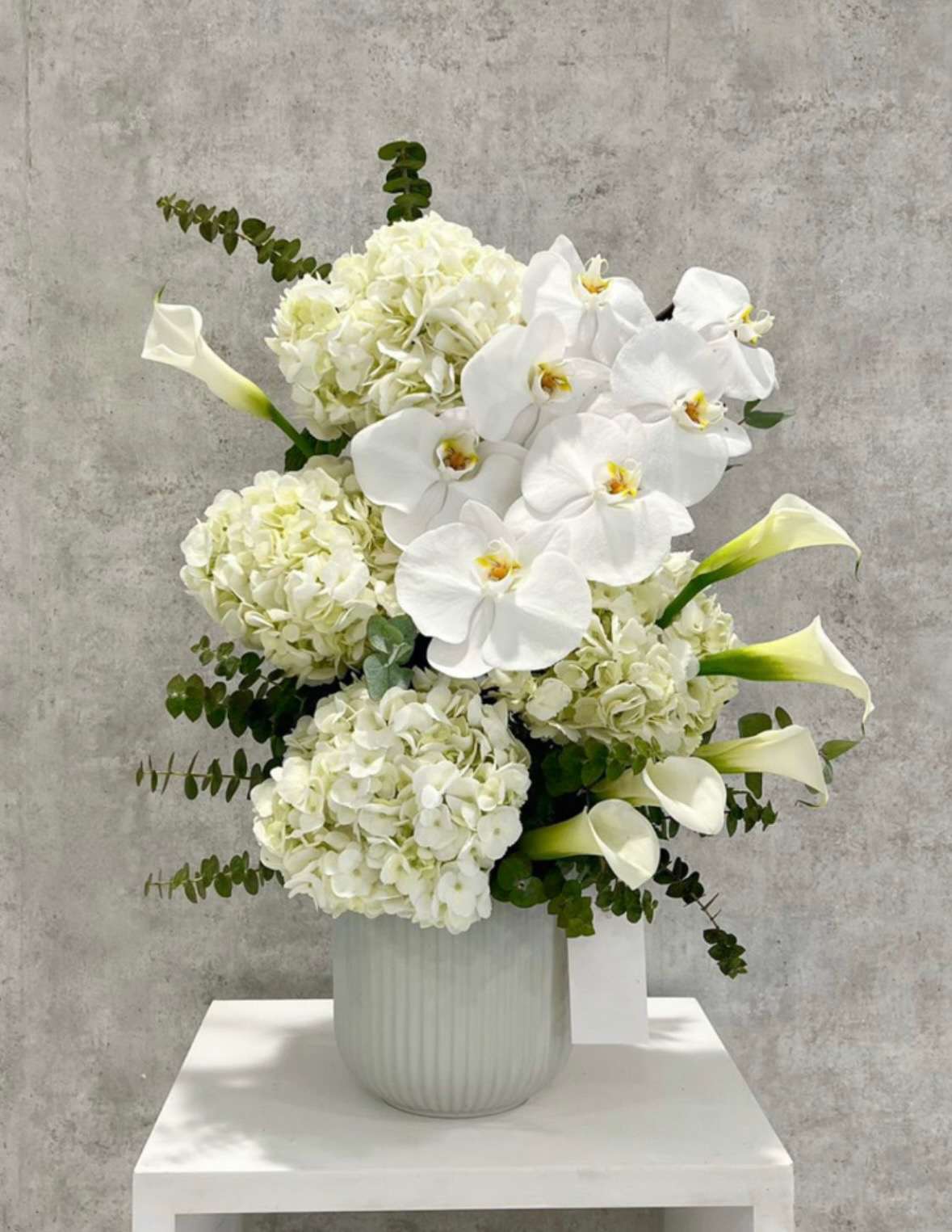 White Elegant Arrangement 2 - Standard - Your order will be arranged approximately as shown on our website.