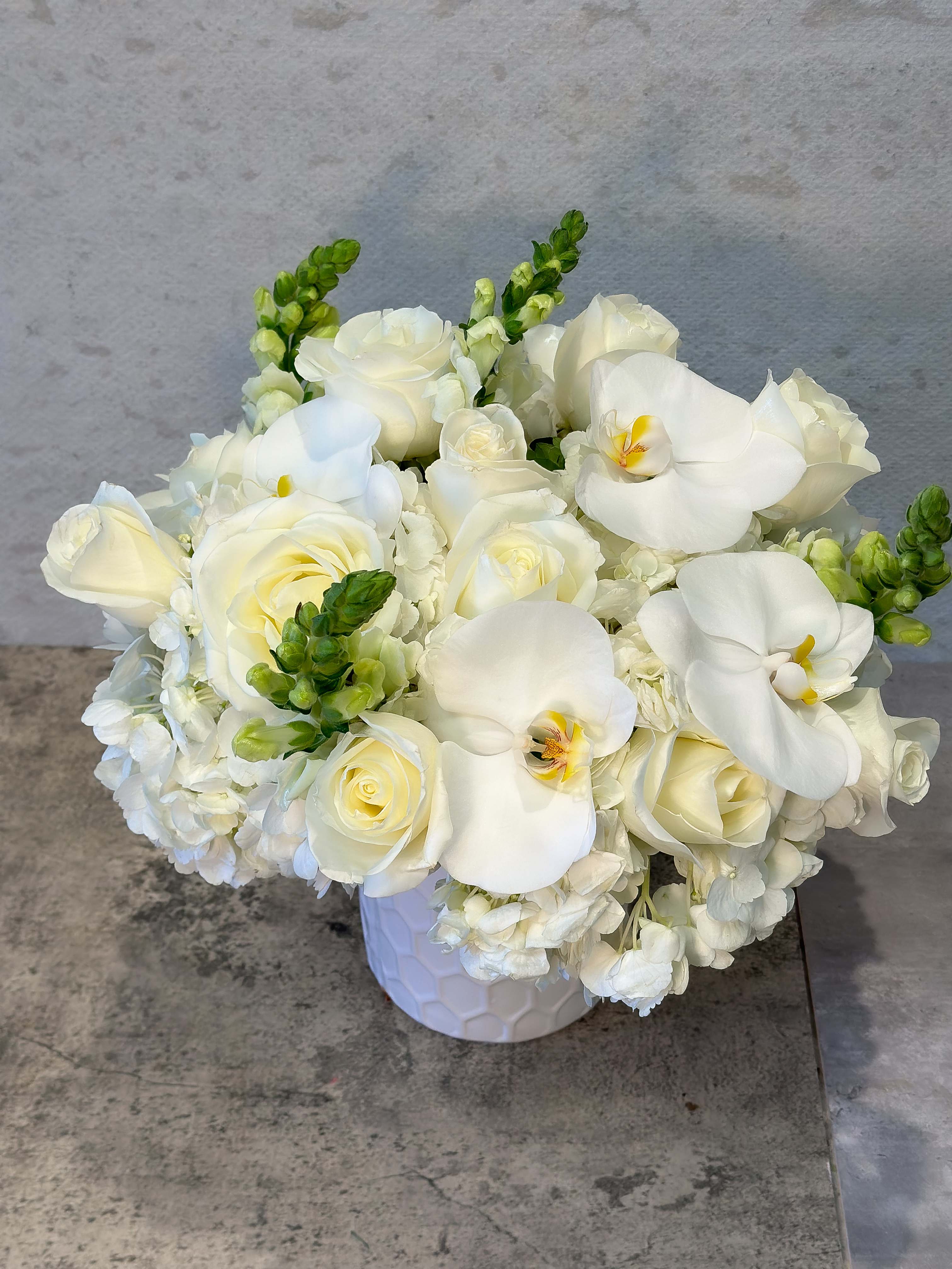 White Premium Flowers 2 - Standard - Your order will be arranged approximately as shown on our website.