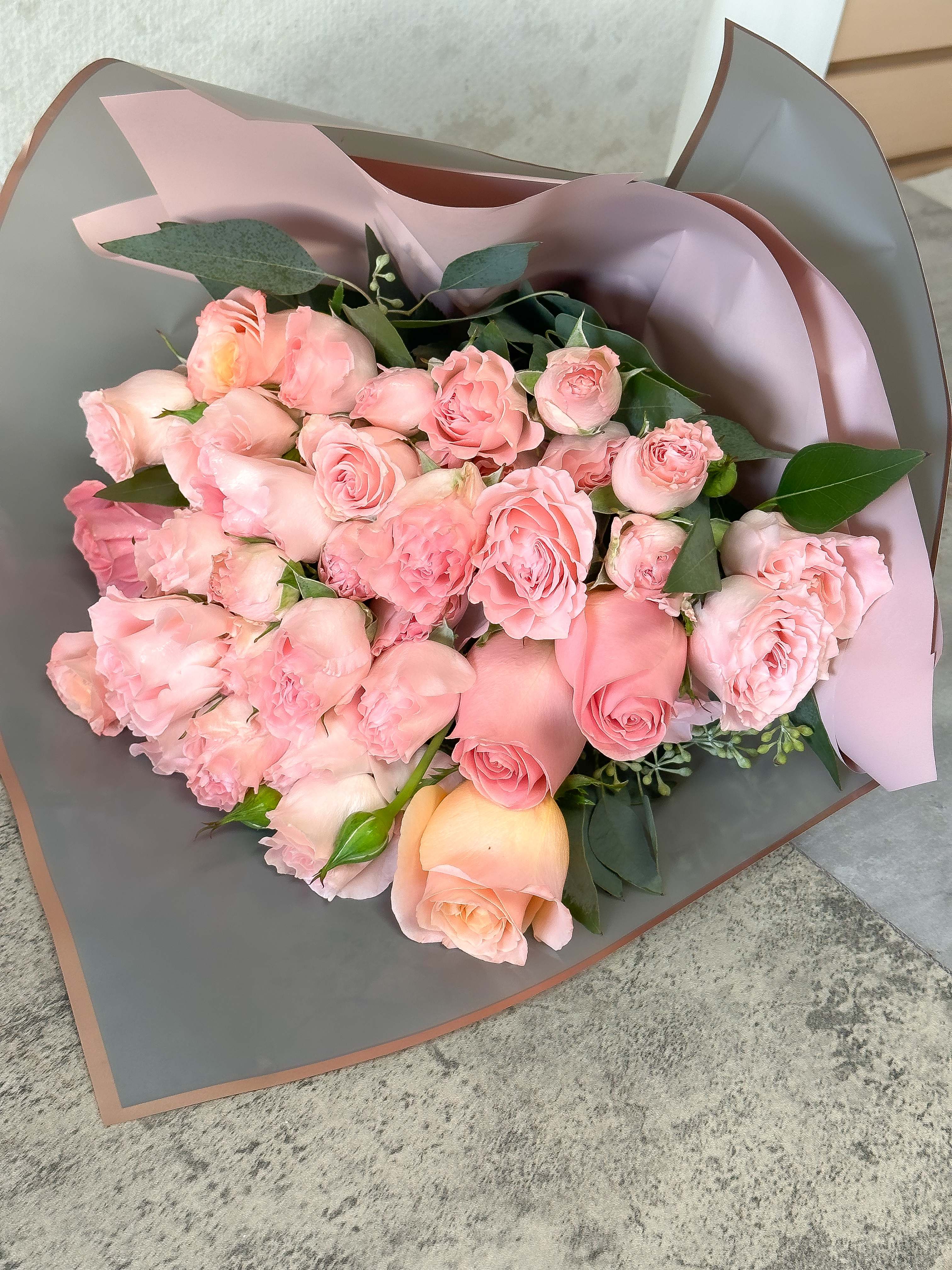 Pink Spray Roses Bouquet - Standard - Your order will be arranged approximately as shown on our website.