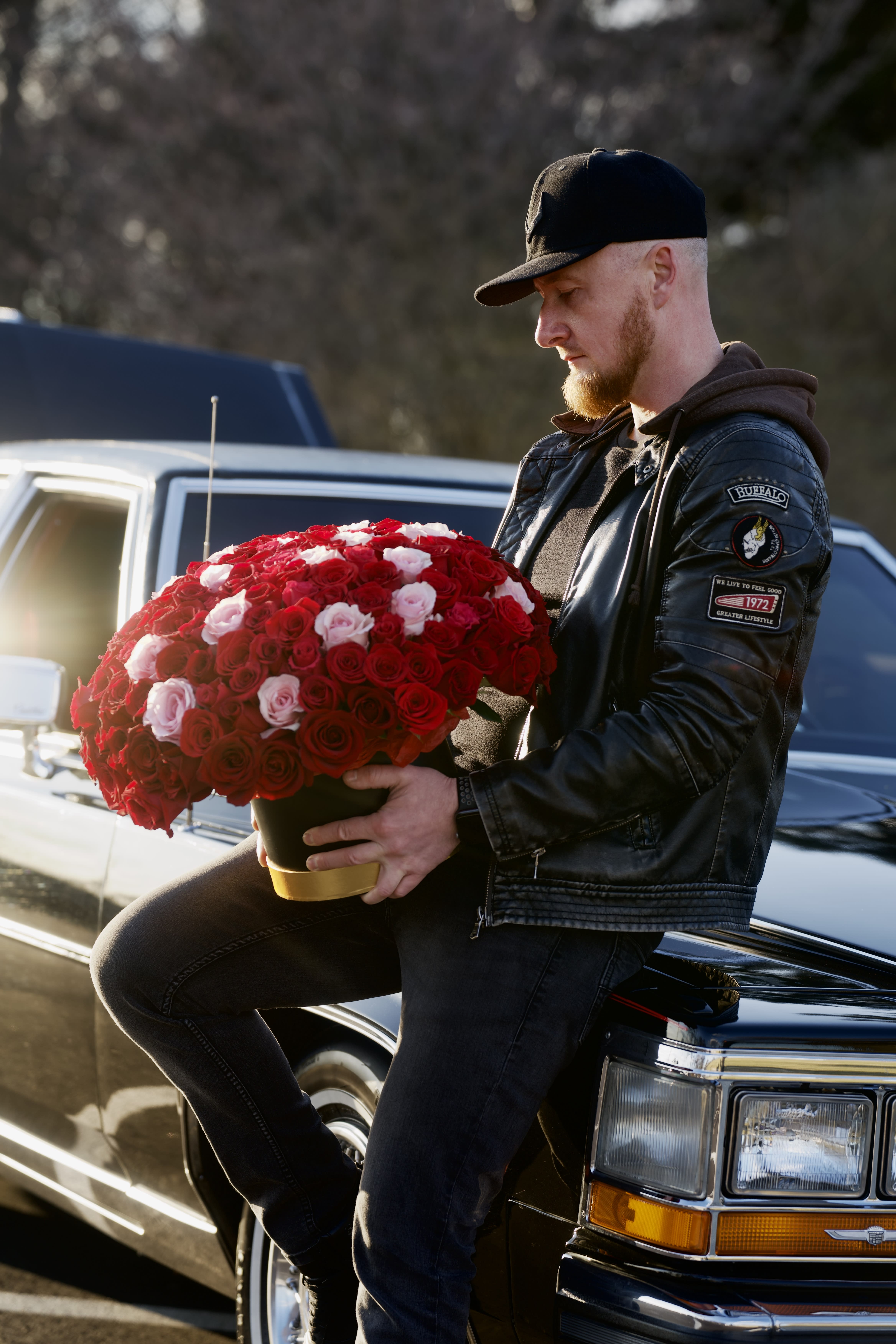 Red Romance  - Bouquet will be delivered to approximately as pictured 150 roses