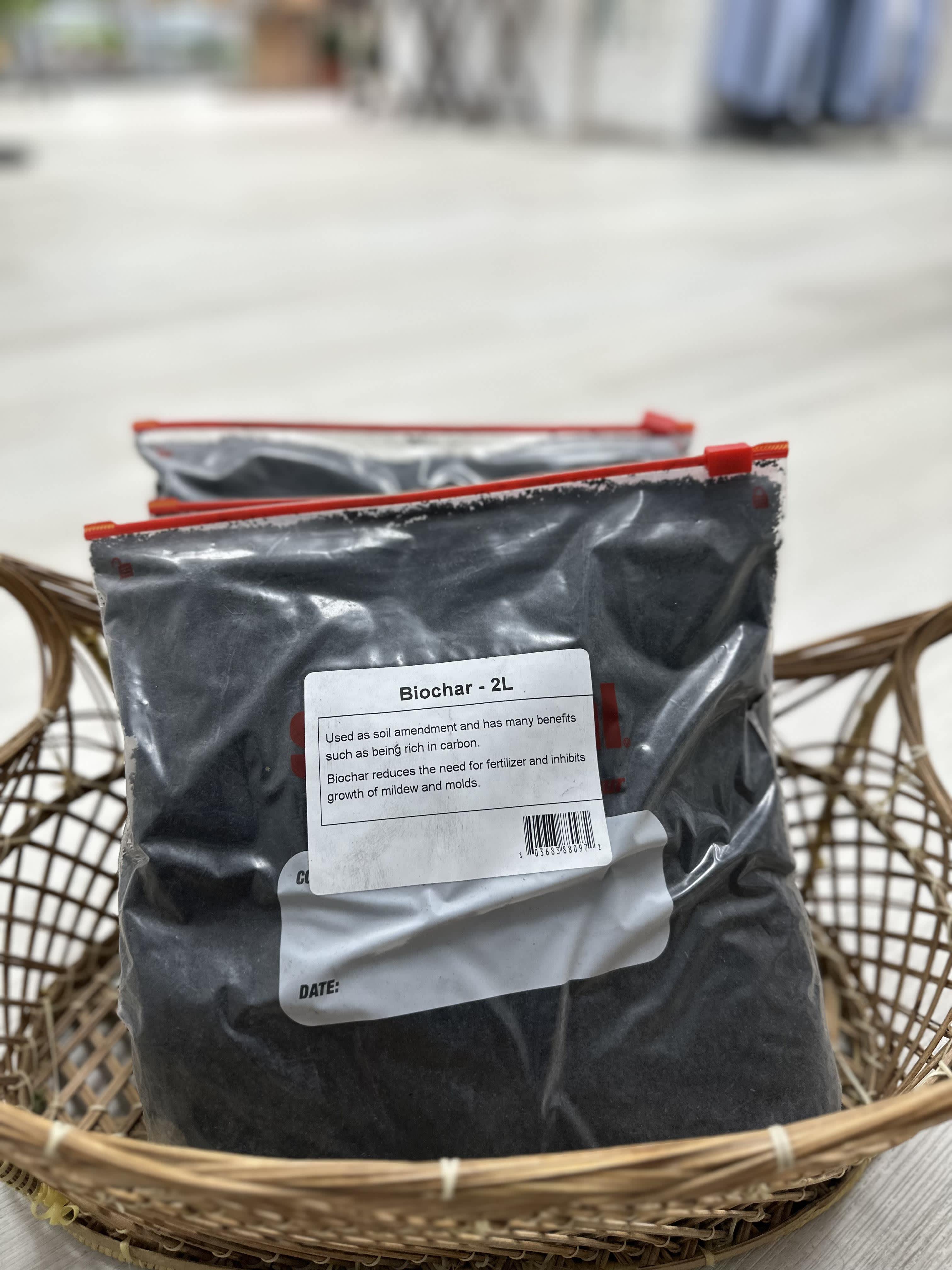 Biochar - Improving plant health through neutralising acidity, providing improved water and nutrient retention (especially in sandy soils) and improved drainage and aeration. 