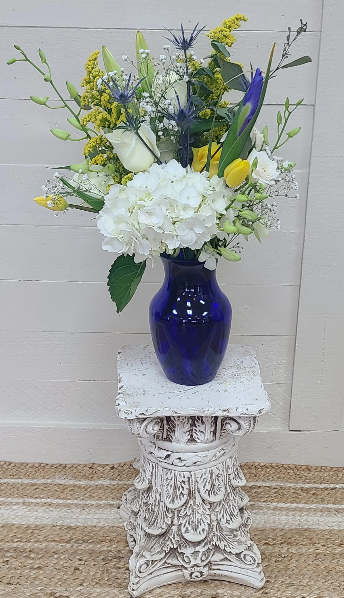 pretty in blue in MA Flower Company