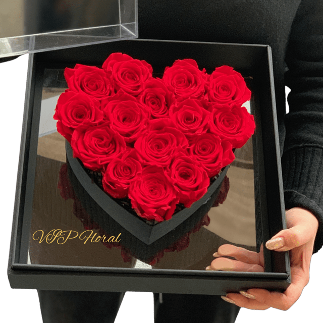 I LOVE YOU Preserved Roses Box - Vegas Flowers Delivery