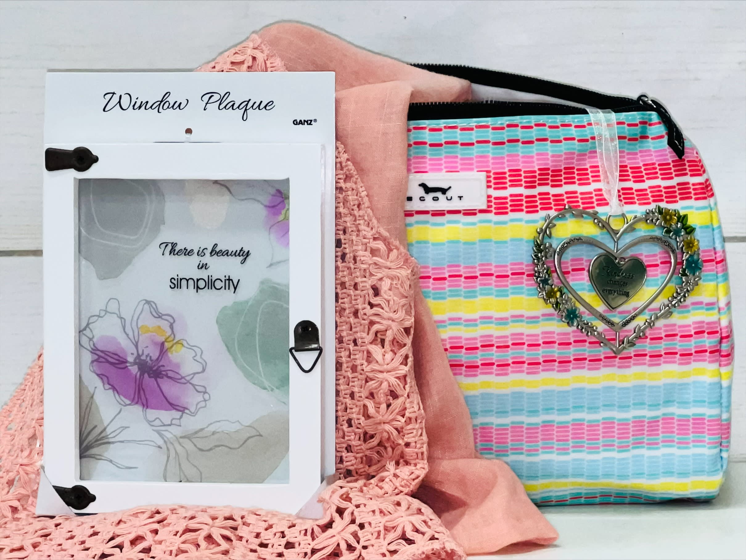 Deluxe Gift Pack (Most popular) - This pack includes a a mix of our most popular gift items!!  Highlights include a Scout pouch, scarf, inspirational plaque and charm!  Valued at over $60!   