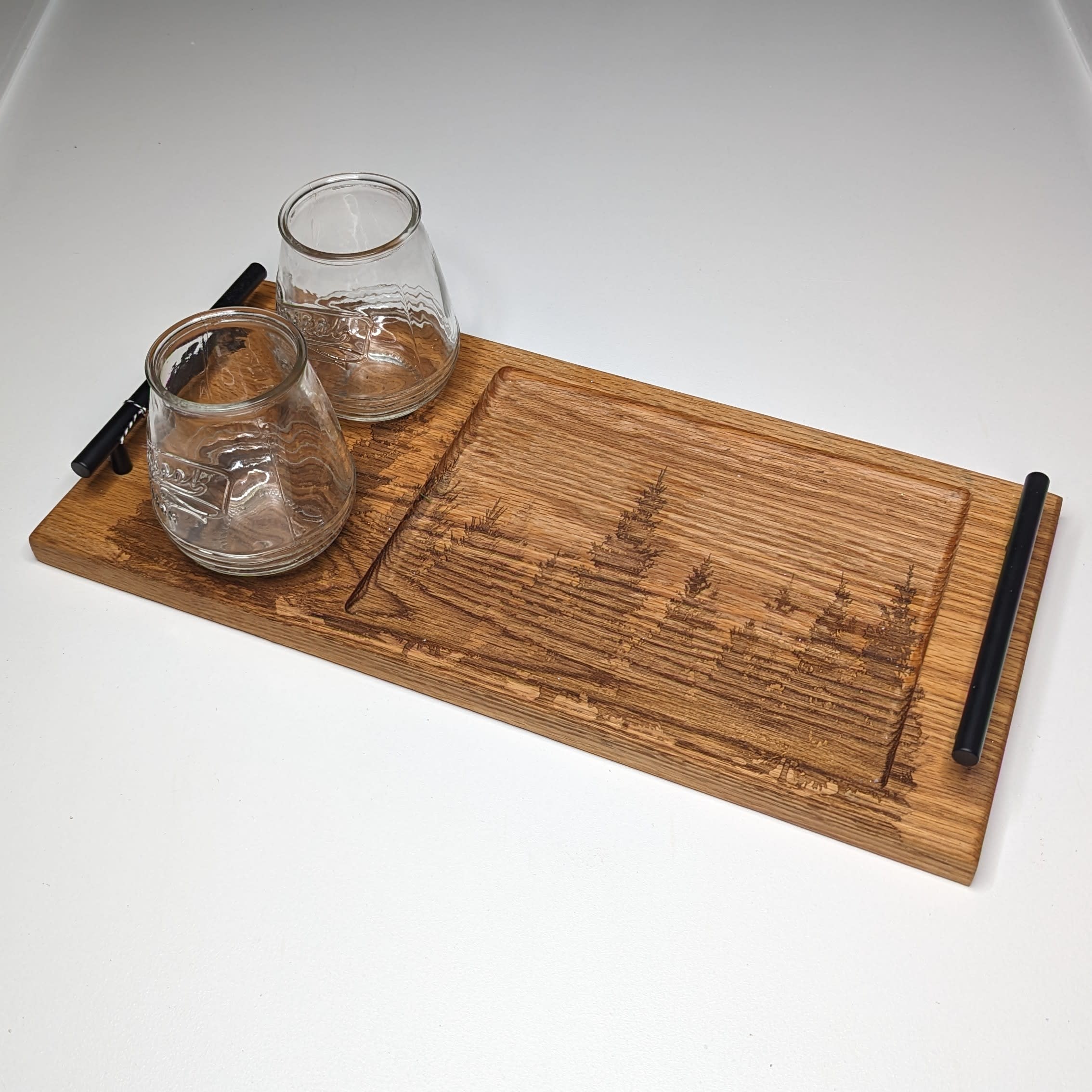 Wooden Forest Tray Set 2 Glasses in Munroe Falls, OH The Budding Tree