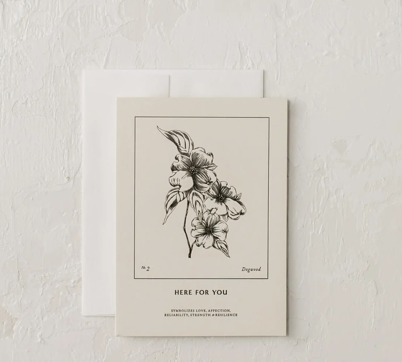 Here For You - Our letter-pressed cards hearken back to botanical encyclopedia illustrations. Our cards are timeless and thoughtfully designed to both capture and express life's simplest and deepest sentiments.