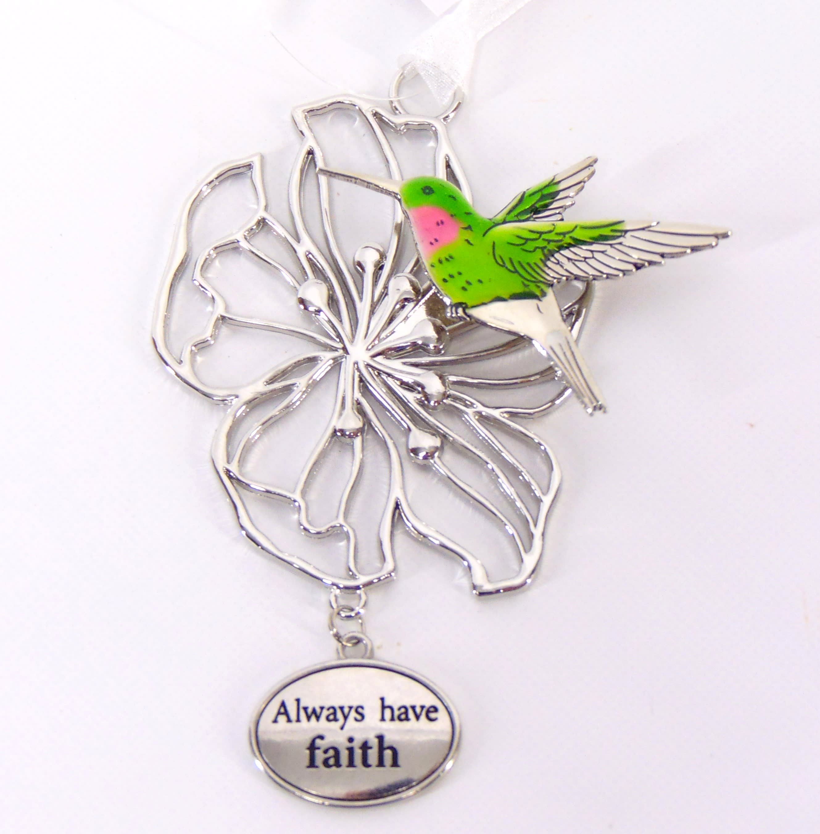 Always Have Faith Ornament - Hummingbird Ornament by Ganz