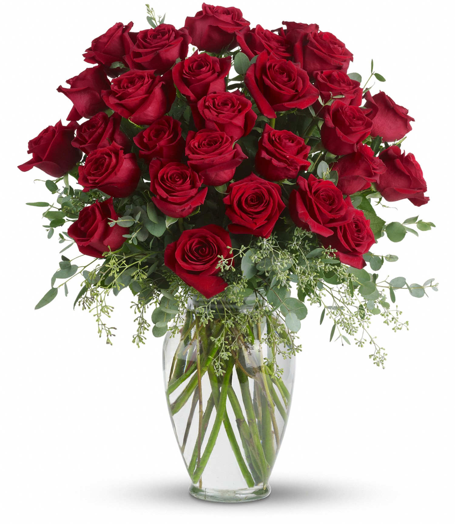 Forever Beloved Forever Beloved - When your heart is full of love. Of longing. Of loss. You can pay tribute with this incredible arrangement of roses and eucalyptus in a beautiful ming vase. Cherish the moments you had and the memories you will hold onto forever.