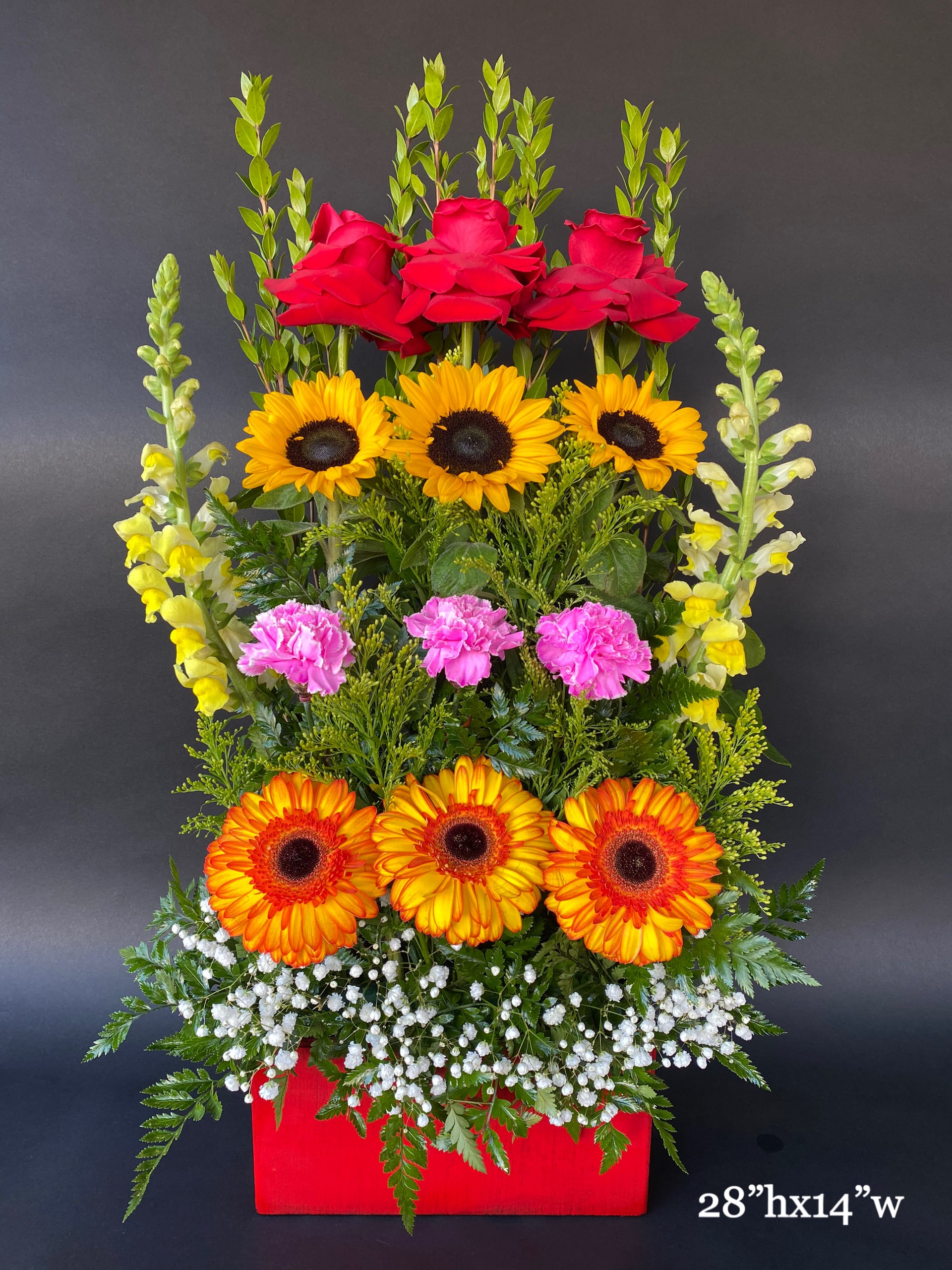 Beautiful Stairway Flowers - Tell that special someone &quot;I Love You Every Step Of The Way&quot;  with this Beautiful Stairway Flowers arrangement. 